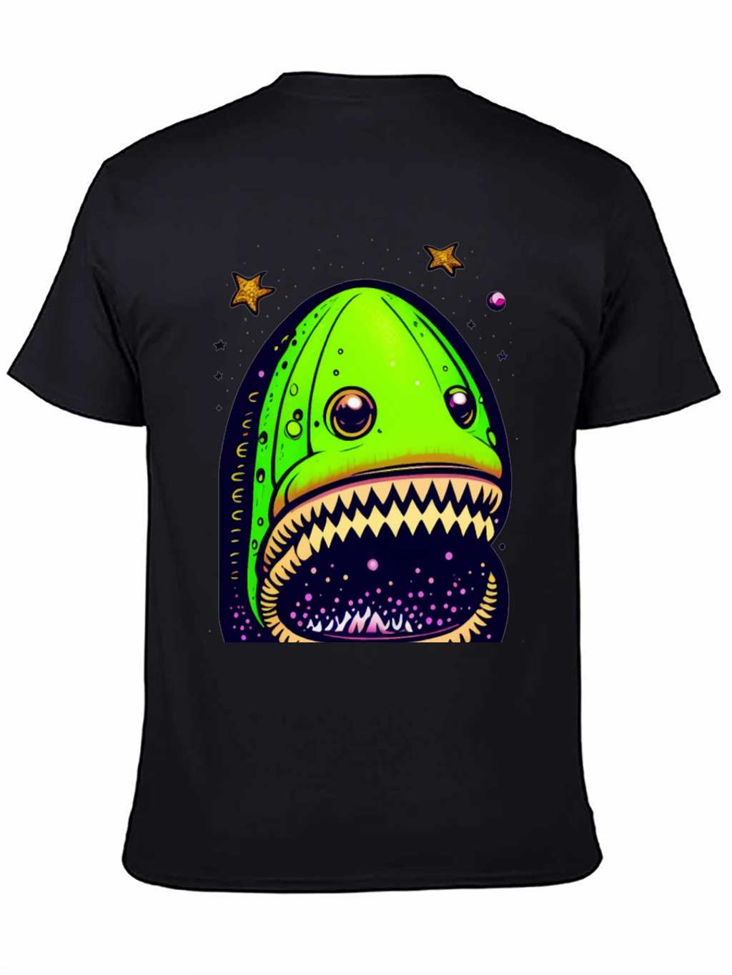 Monster Eel Graphic T-Shirt - Black Cotton Tee