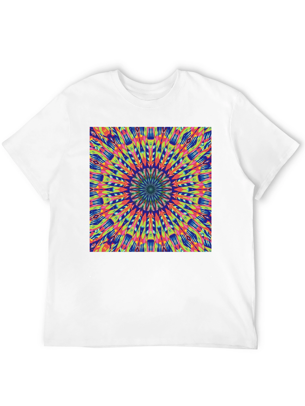 Psychedelic Mandala Graphic Tee - Vibrant Black T-Shirt