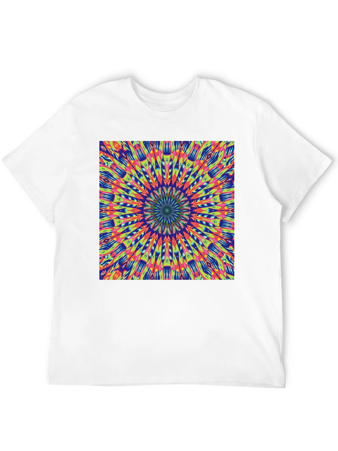 Psychedelic Mandala Graphic Tee - Vibrant Black T-Shirt