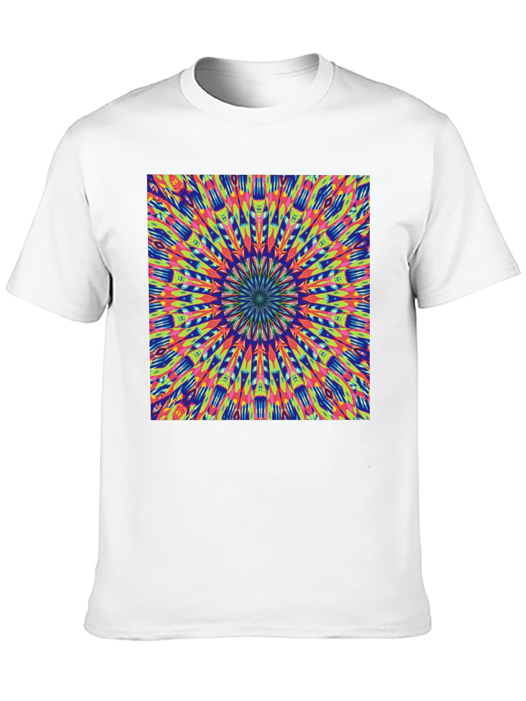 Psychedelic Mandala Graphic Tee - Vibrant Black T-Shirt