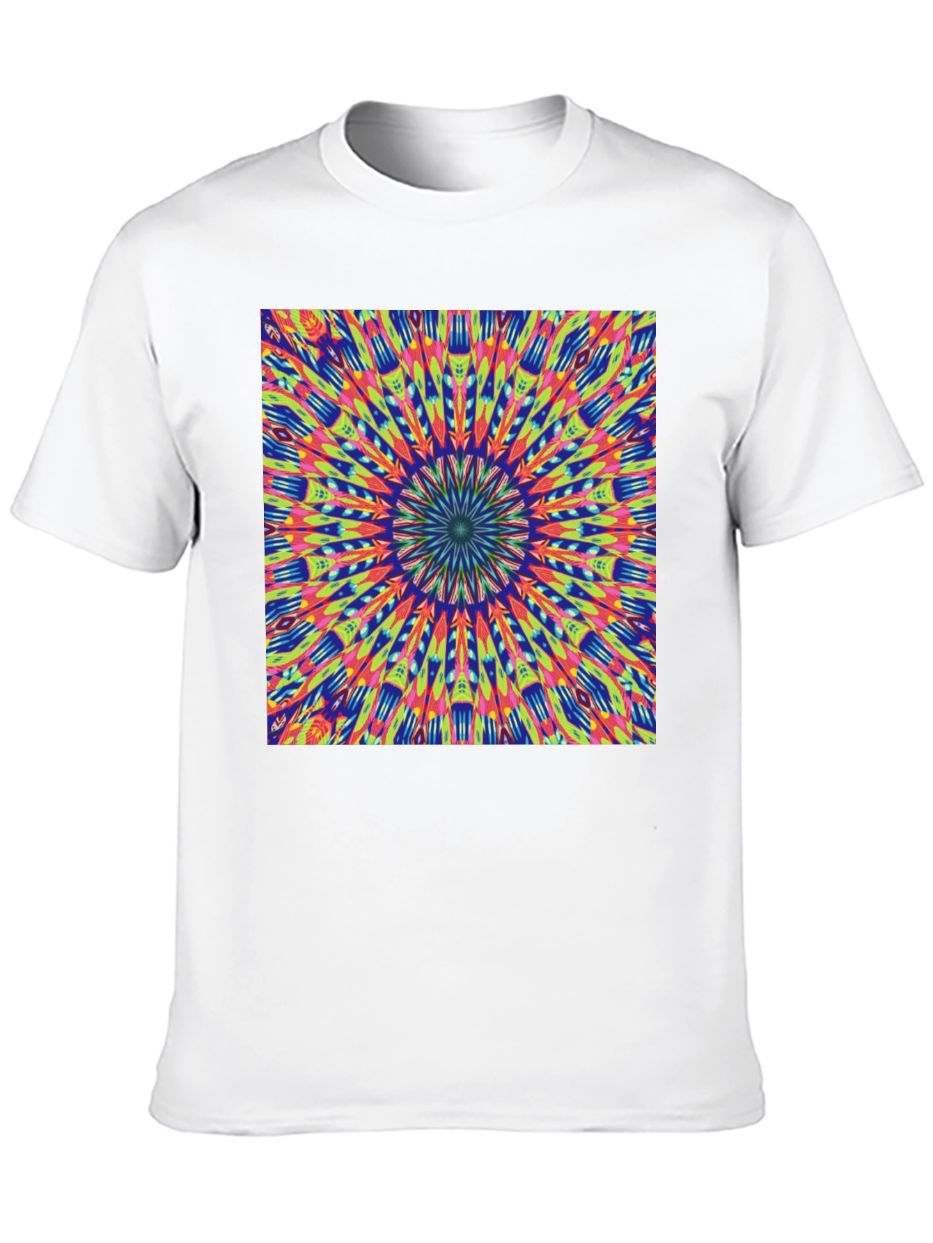 Psychedelic Mandala Graphic Tee - Vibrant Black T-Shirt