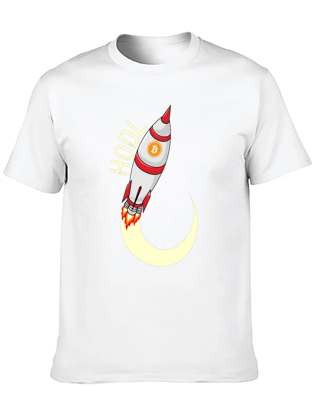 HODL Bitcoin Rocket Bitcoin To The Moon Crypto BTC Unisex Casual T-Shirt – Clean Design For Daily Comfort