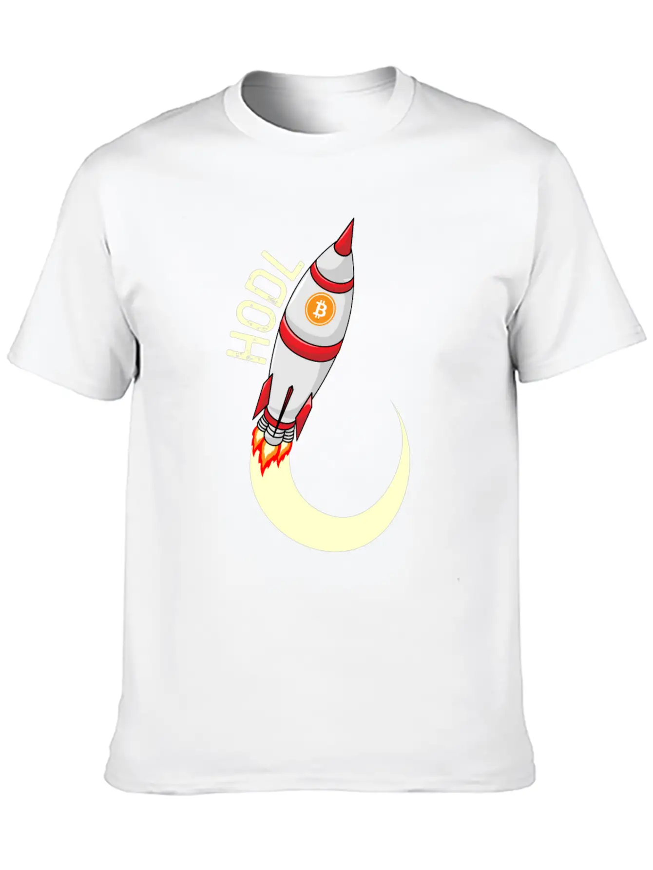 HODL Bitcoin Rocket Bitcoin To The Moon Crypto BTC Unisex Casual T-Shirt – Clean Design For Daily Comfort