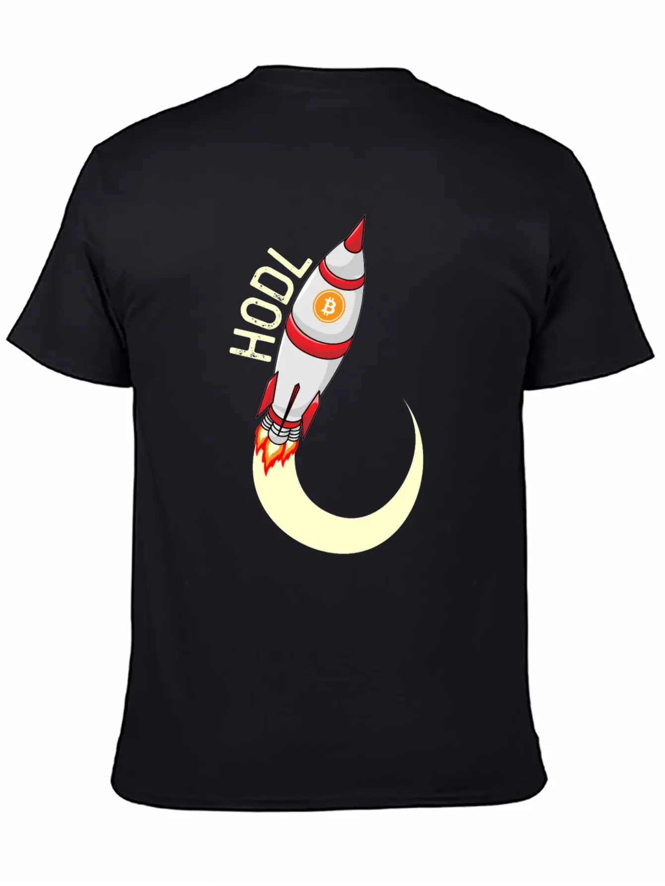 HODL Bitcoin Rocket Bitcoin To The Moon Crypto BTC Unisex Casual T-Shirt – Clean Design For Daily Comfort