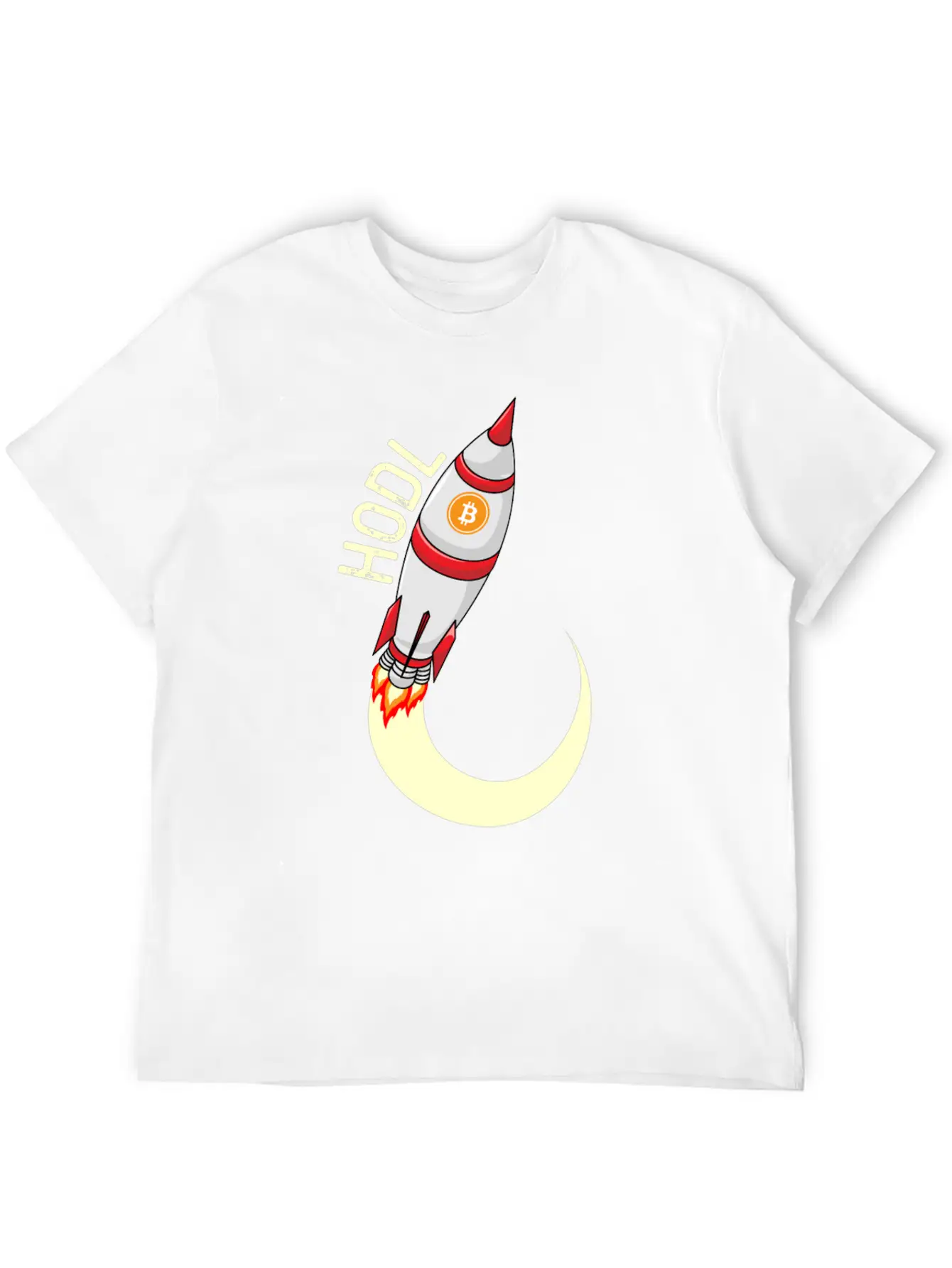 HODL Bitcoin Rocket Bitcoin To The Moon Crypto BTC Unisex Casual T-Shirt – Clean Design For Daily Comfort