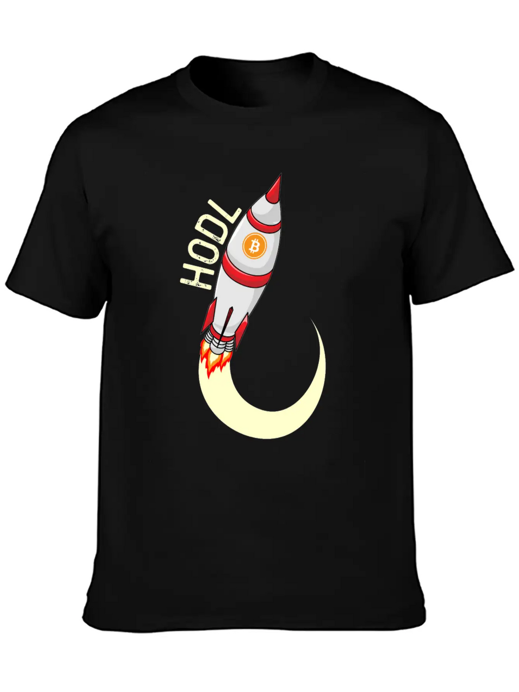HODL Bitcoin Rocket Bitcoin To The Moon Crypto BTC Unisex Casual T-Shirt – Clean Design For Daily Comfort