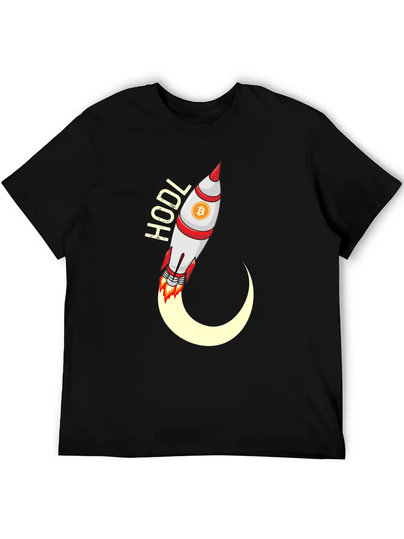 HODL Bitcoin Rocket Bitcoin To The Moon Crypto BTC Unisex Casual T-Shirt – Clean Design For Daily Comfort