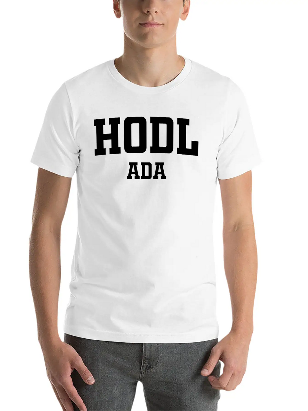 HODL Cardano ADA Unisex Short Sleeve Soft Cotton T-Shirt – Casual Everyday Wear