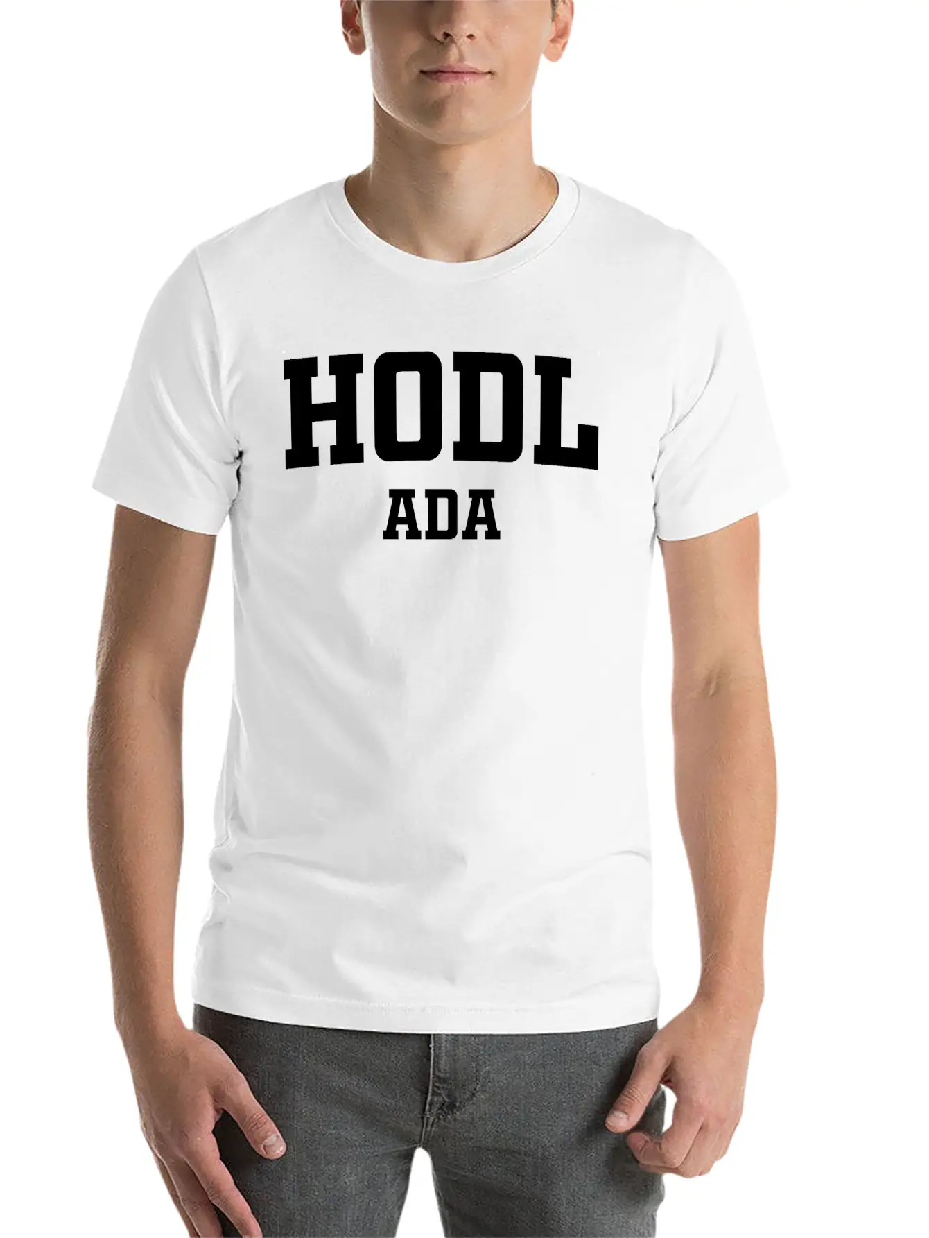 HODL Cardano ADA Unisex Short Sleeve Soft Cotton T-Shirt – Casual Everyday Wear