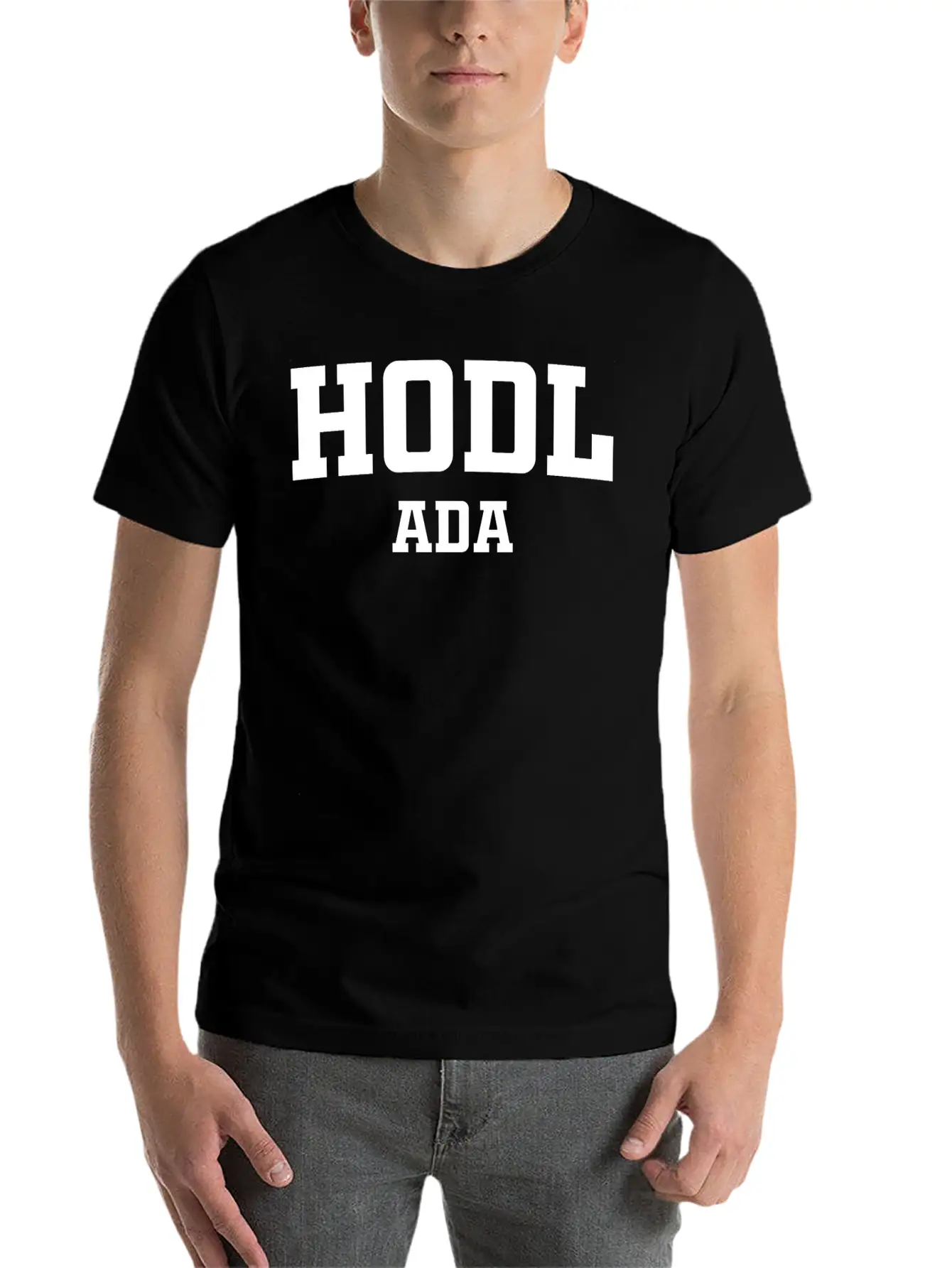 HODL Cardano ADA Unisex Short Sleeve Soft Cotton T-Shirt – Casual Everyday Wear