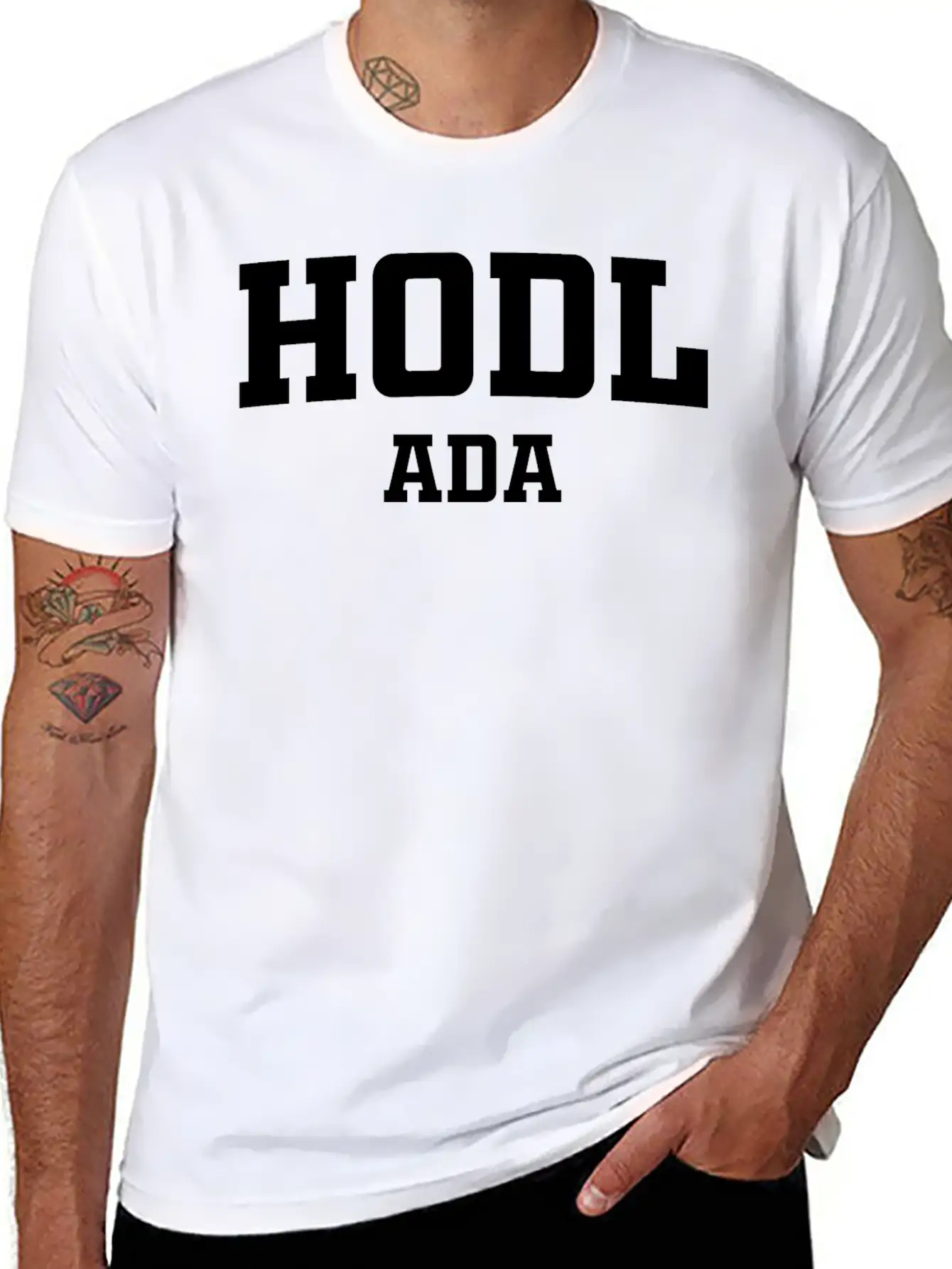HODL Cardano ADA Unisex Short Sleeve Soft Cotton T-Shirt – Casual Everyday Wear