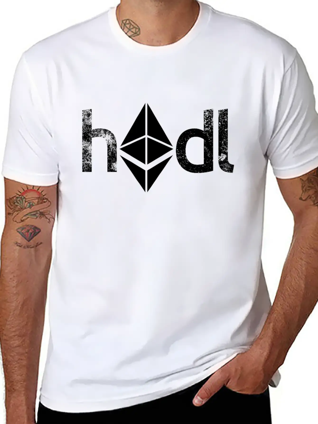 HODL ETH Cryptocurrency Mining HODL Ethereum Unisex Casual T-Shirt – Clean Design For Daily Comfort
