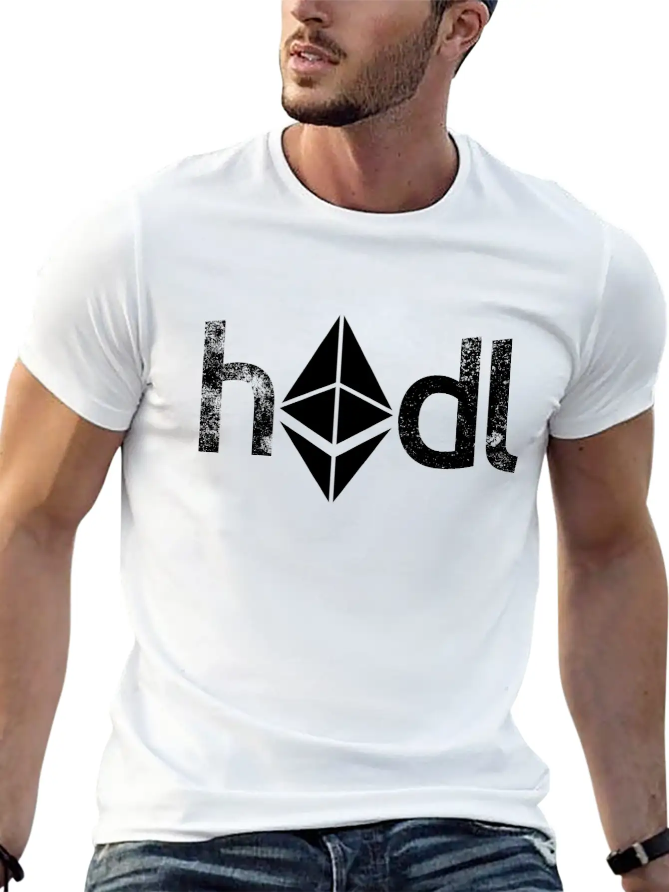 HODL ETH Cryptocurrency Mining HODL Ethereum Unisex Casual T-Shirt – Clean Design For Daily Comfort