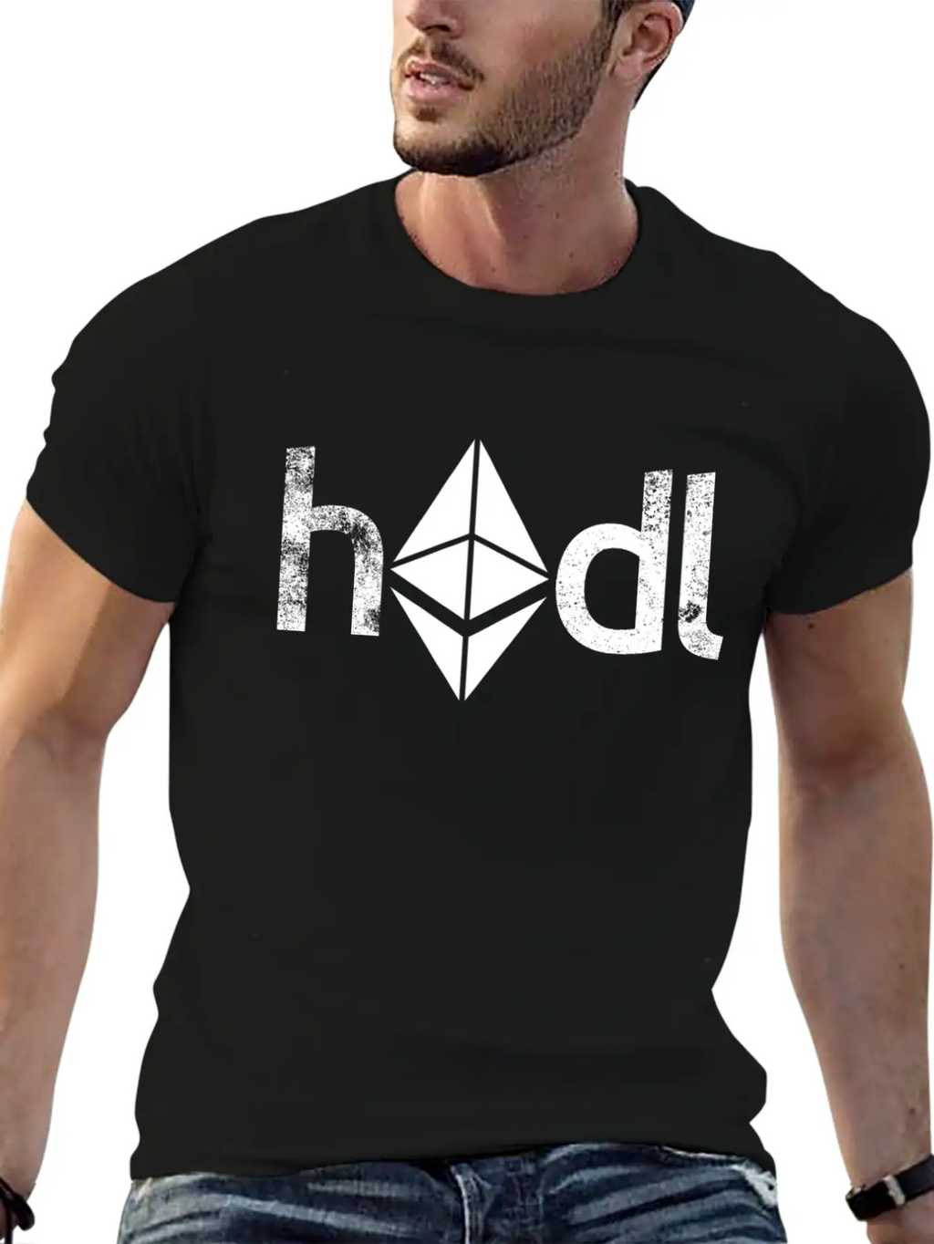 HODL ETH Cryptocurrency Mining HODL Ethereum Unisex Casual T-Shirt – Clean Design For Daily Comfort