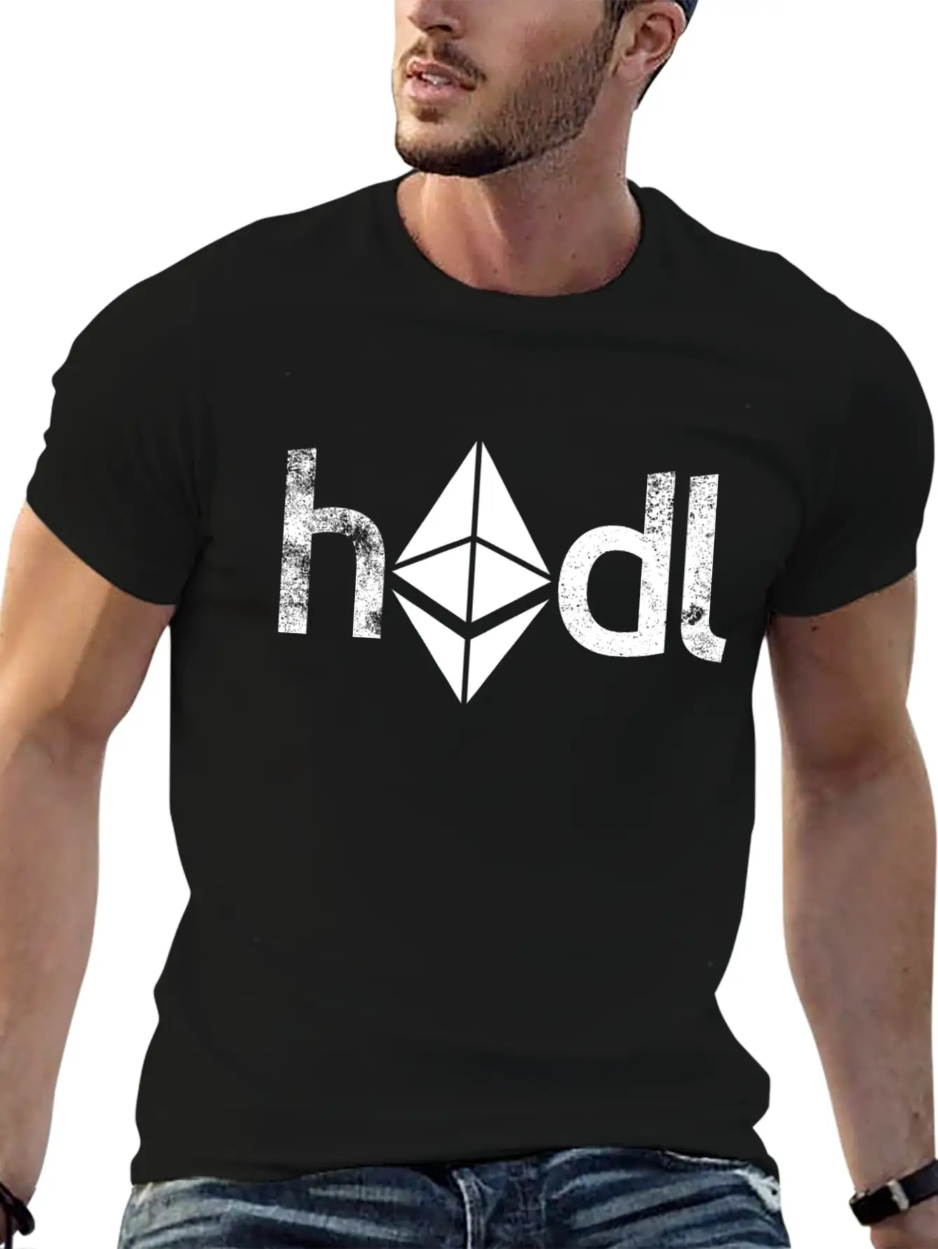 HODL ETH Cryptocurrency Mining HODL Ethereum Unisex Casual T-Shirt – Clean Design For Daily Comfort