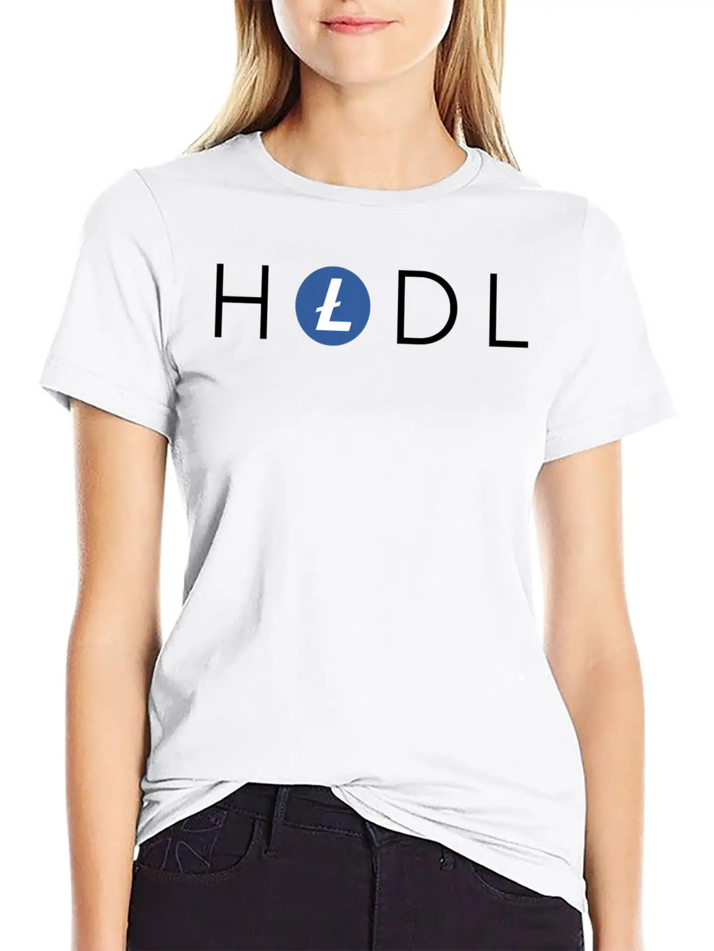 HODL Litecoin (LTC) Crypto T-shirt Casual Graphic T-Shirt – Simple And Comfortable Daily Wear