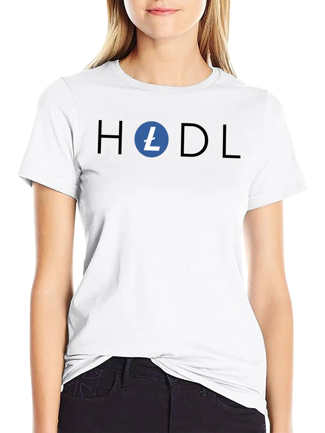 HODL Litecoin (LTC) Crypto T-shirt Casual Graphic T-Shirt – Simple And Comfortable Daily Wear