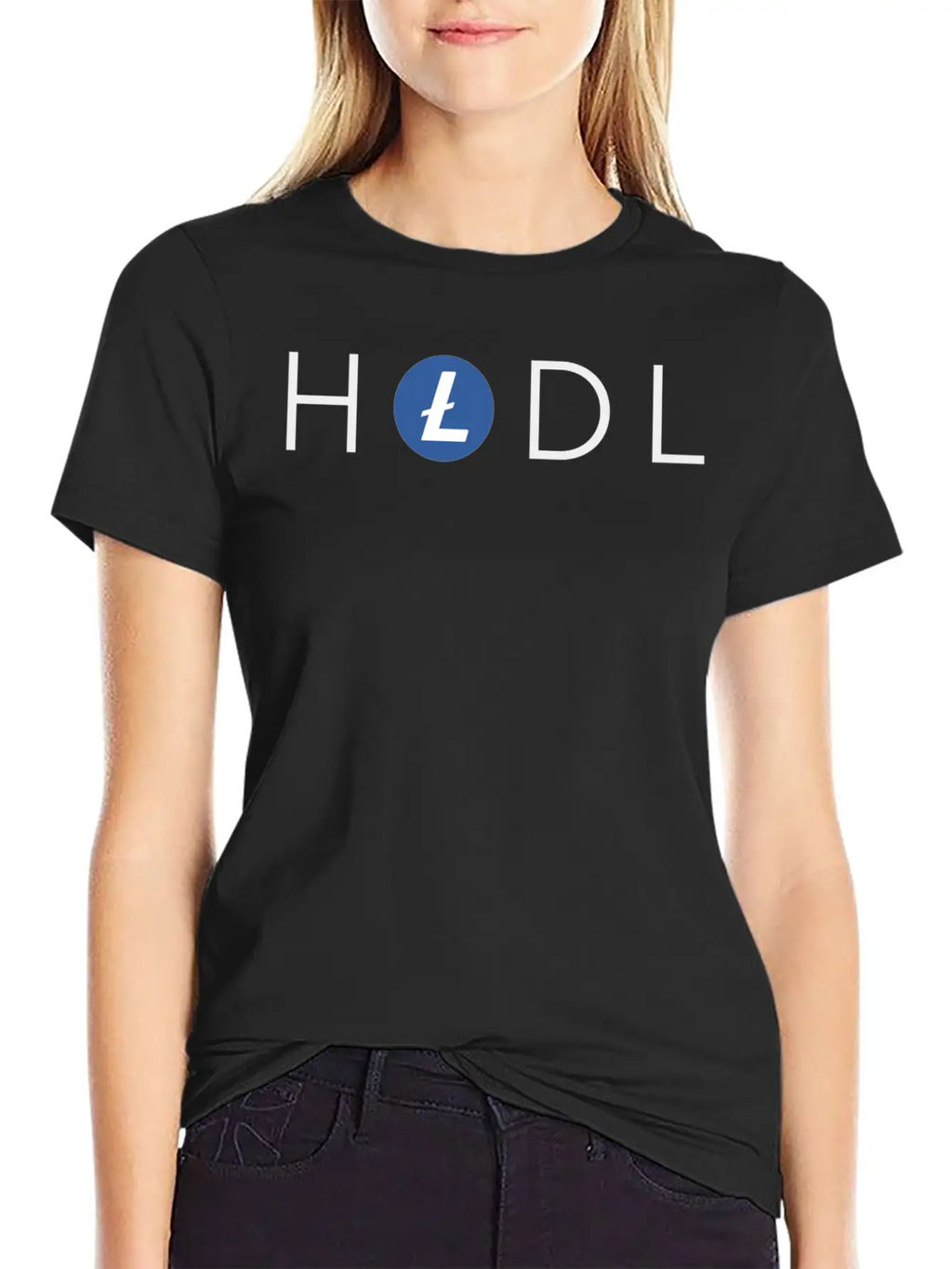 HODL Litecoin (LTC) Crypto T-shirt Casual Graphic T-Shirt – Simple And Comfortable Daily Wear