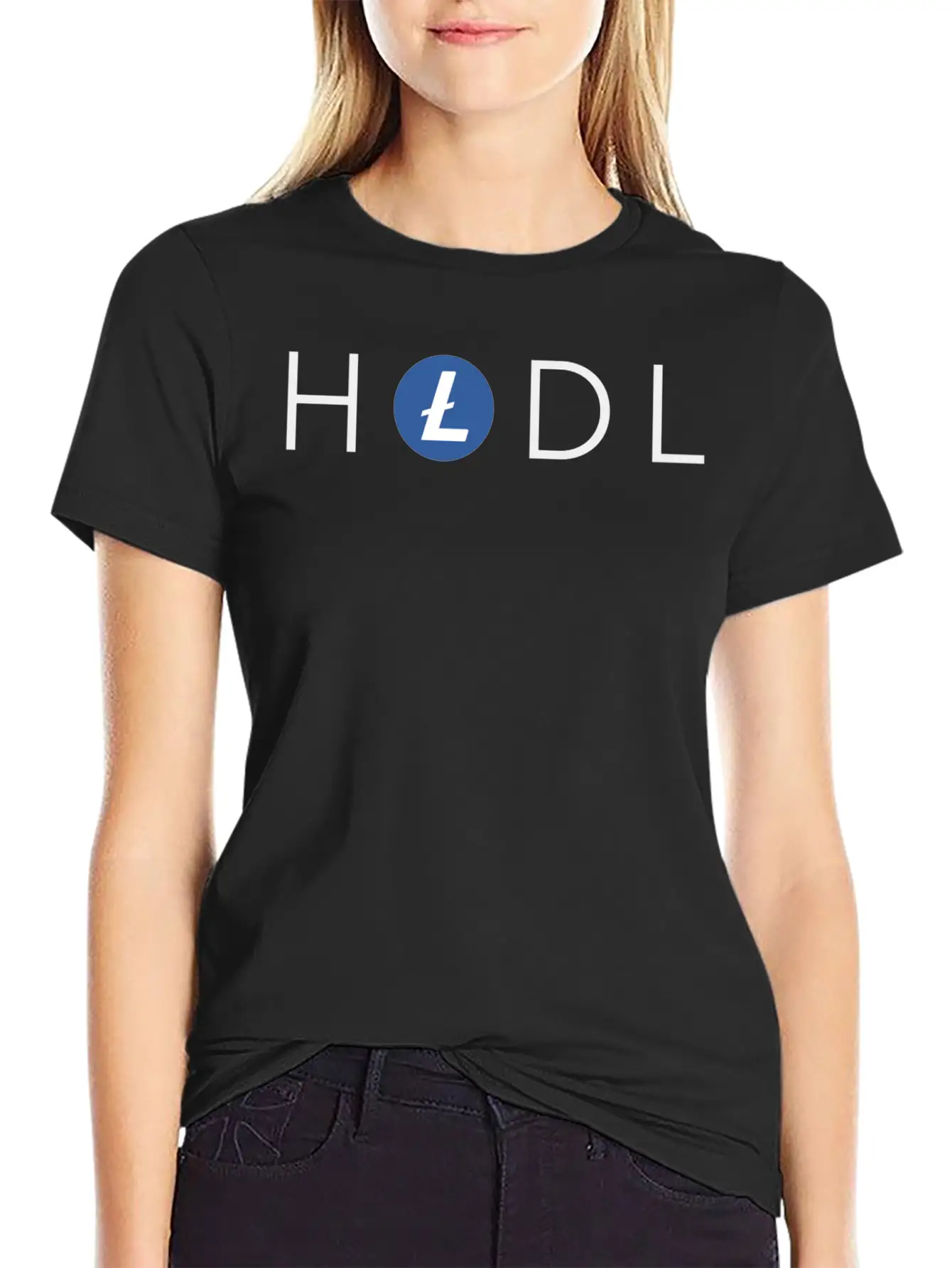 HODL Litecoin (LTC) Crypto T-shirt Casual Graphic T-Shirt – Simple And Comfortable Daily Wear