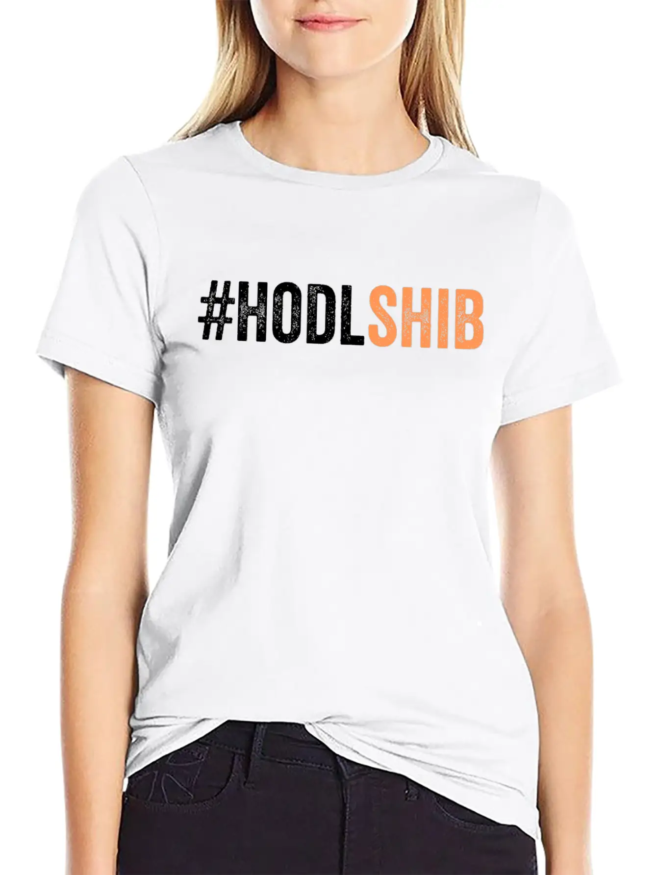 Hodl Shib Hashtag, Shiba Inu Coin Crypto, Shib Tok Unisex Short Sleeve Soft Cotton T-Shirt – Casual Everyday Wear