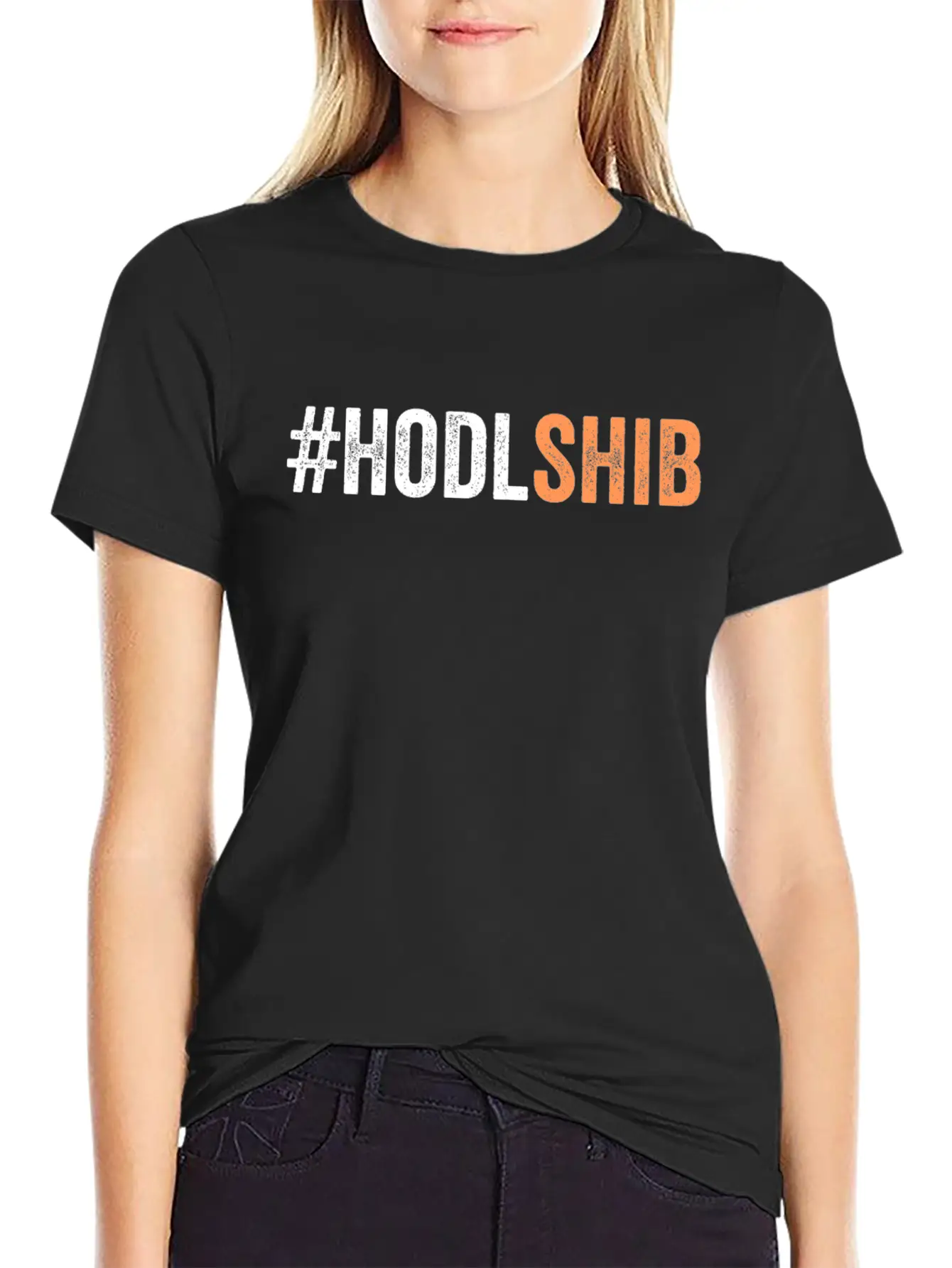 Hodl Shib Hashtag, Shiba Inu Coin Crypto, Shib Tok Unisex Short Sleeve Soft Cotton T-Shirt – Casual Everyday Wear