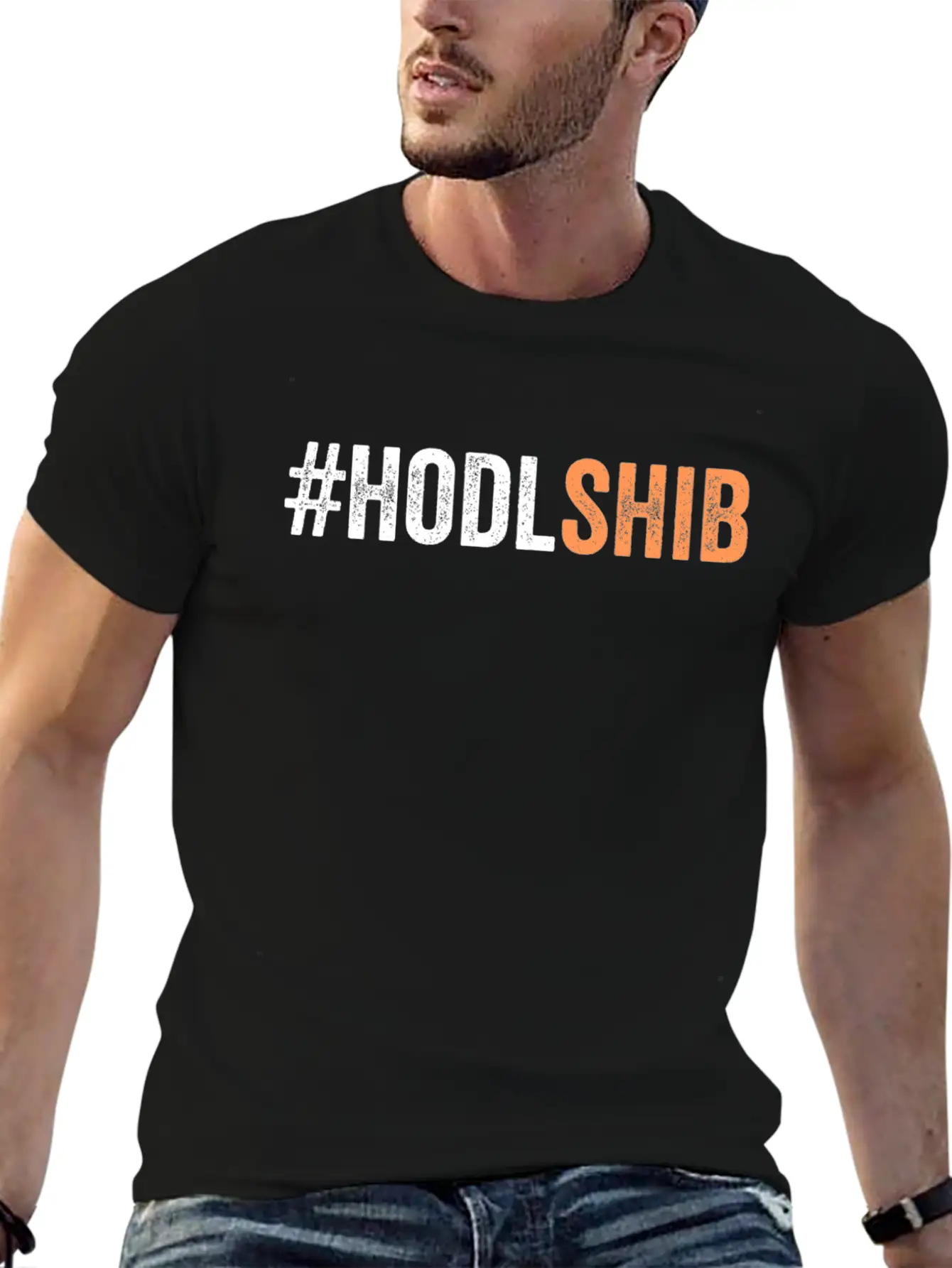 Hodl Shib Hashtag, Shiba Inu Coin Crypto, Shib Tok Unisex Short Sleeve Soft Cotton T-Shirt – Casual Everyday Wear