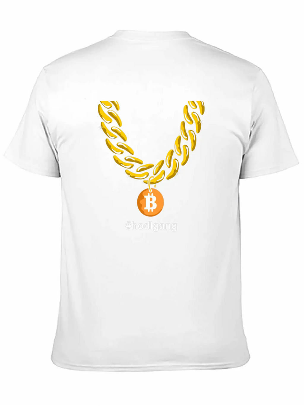 Hodlgang Bitcoin Chain BTC Goldchain Unisex Casual T-Shirt – Clean Design For Daily Comfort