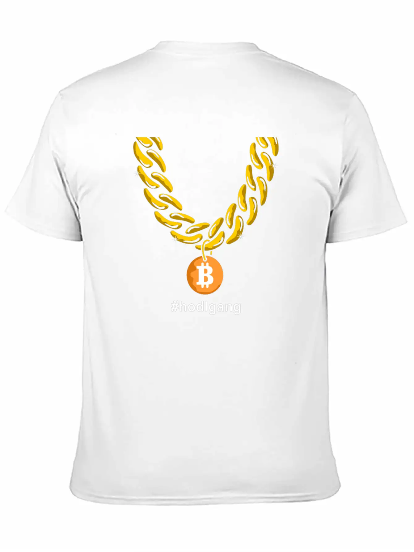 Hodlgang Bitcoin Chain BTC Goldchain Unisex Casual T-Shirt – Clean Design For Daily Comfort