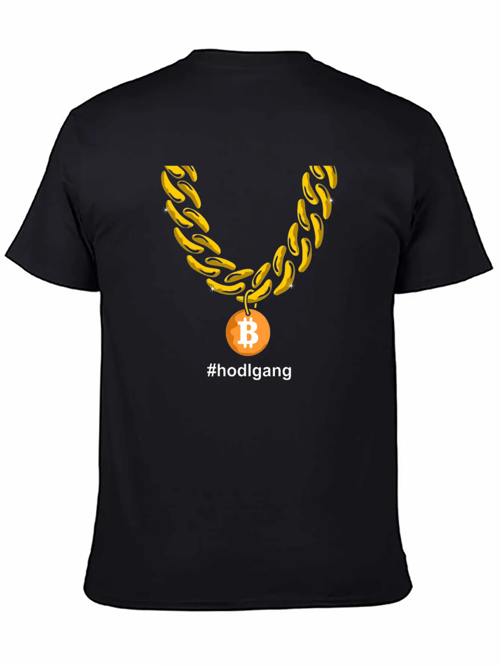Hodlgang Bitcoin Chain BTC Goldchain Unisex Casual T-Shirt – Clean Design For Daily Comfort