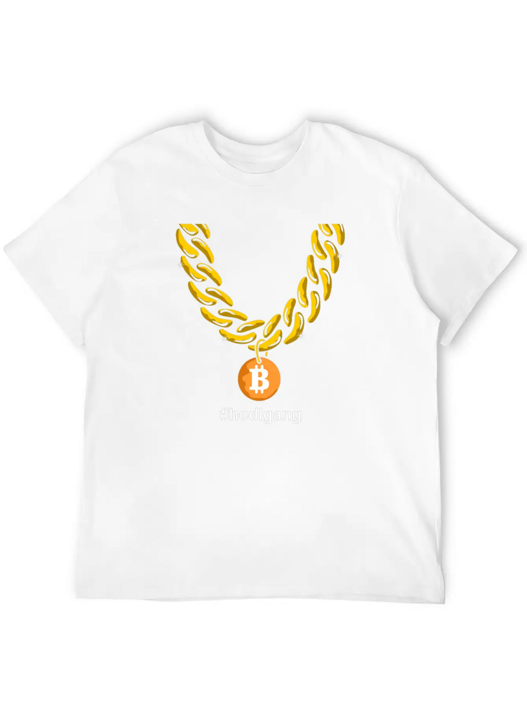 Hodlgang Bitcoin Chain BTC Goldchain Unisex Casual T-Shirt – Clean Design For Daily Comfort