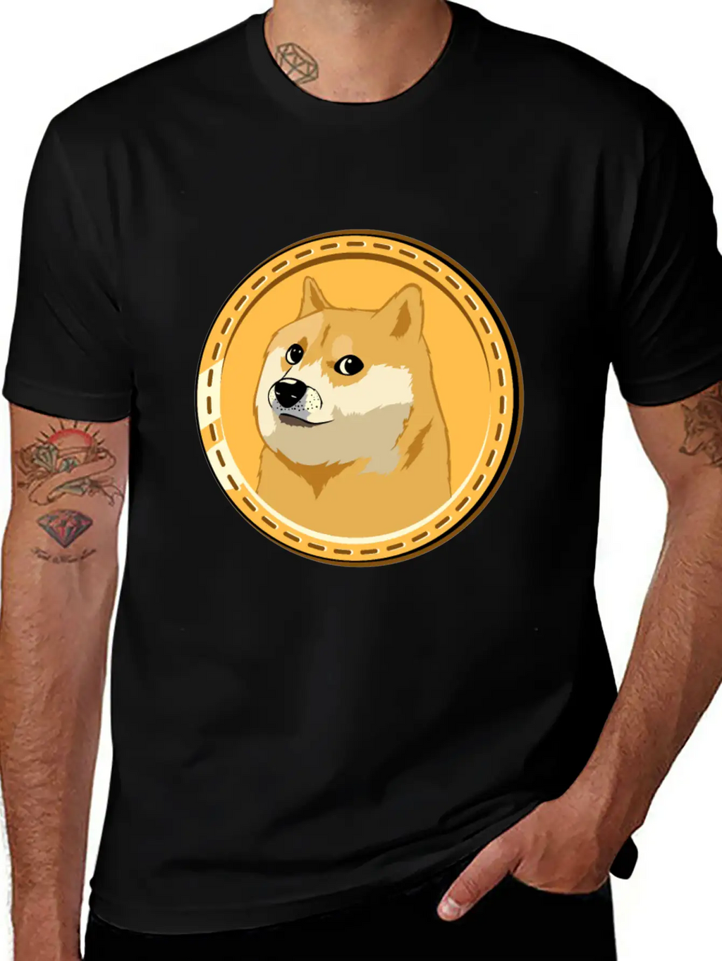 HOLD Dogecoin Funny Doge Crypto Cryptocurrency Unisex Casual T-Shirt – Clean Design For Daily Comfort
