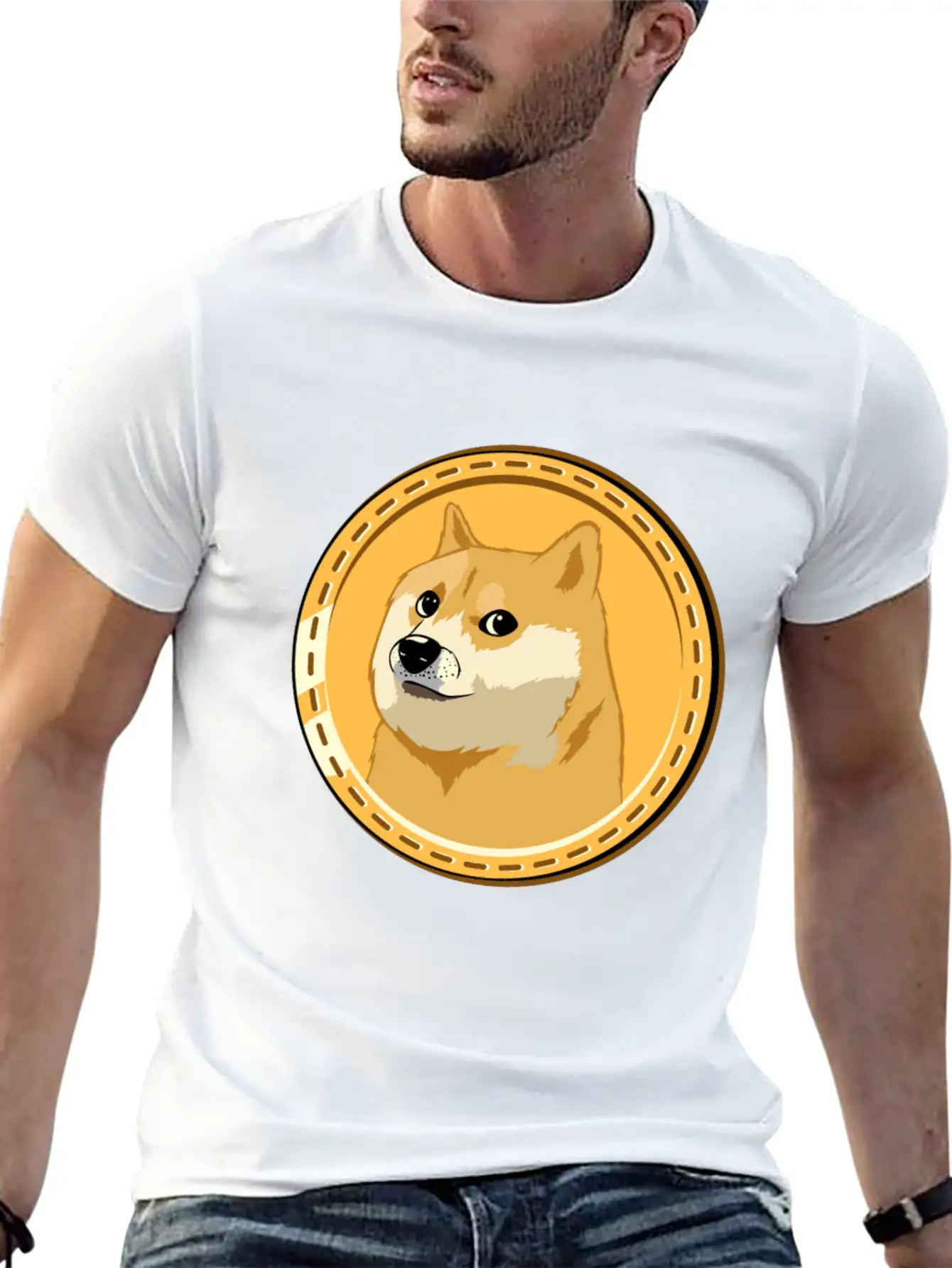 HOLD Dogecoin Funny Doge Crypto Cryptocurrency Unisex Casual T-Shirt – Clean Design For Daily Comfort