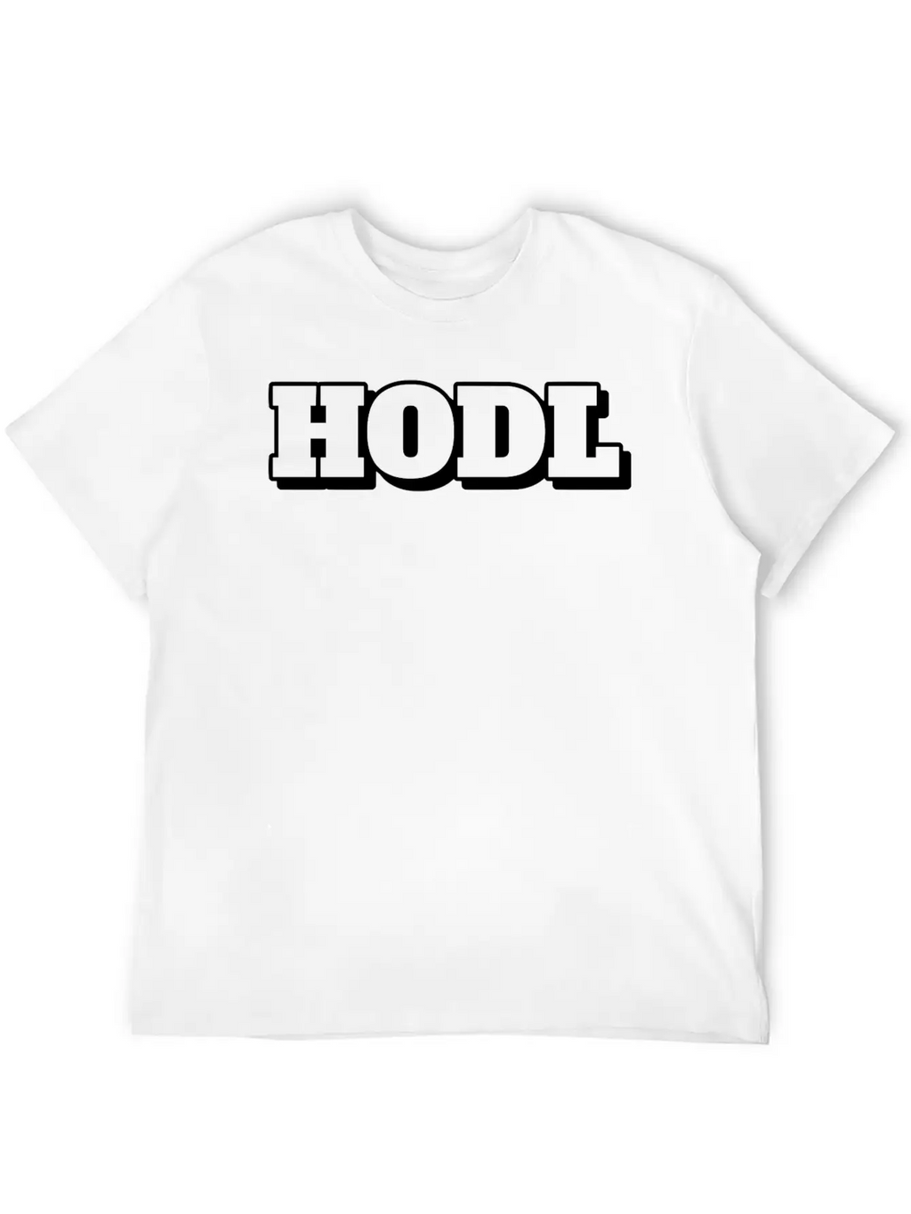 Hold The Line,HODL Unisex Short Sleeve Soft Cotton T-Shirt – Casual Everyday Wear