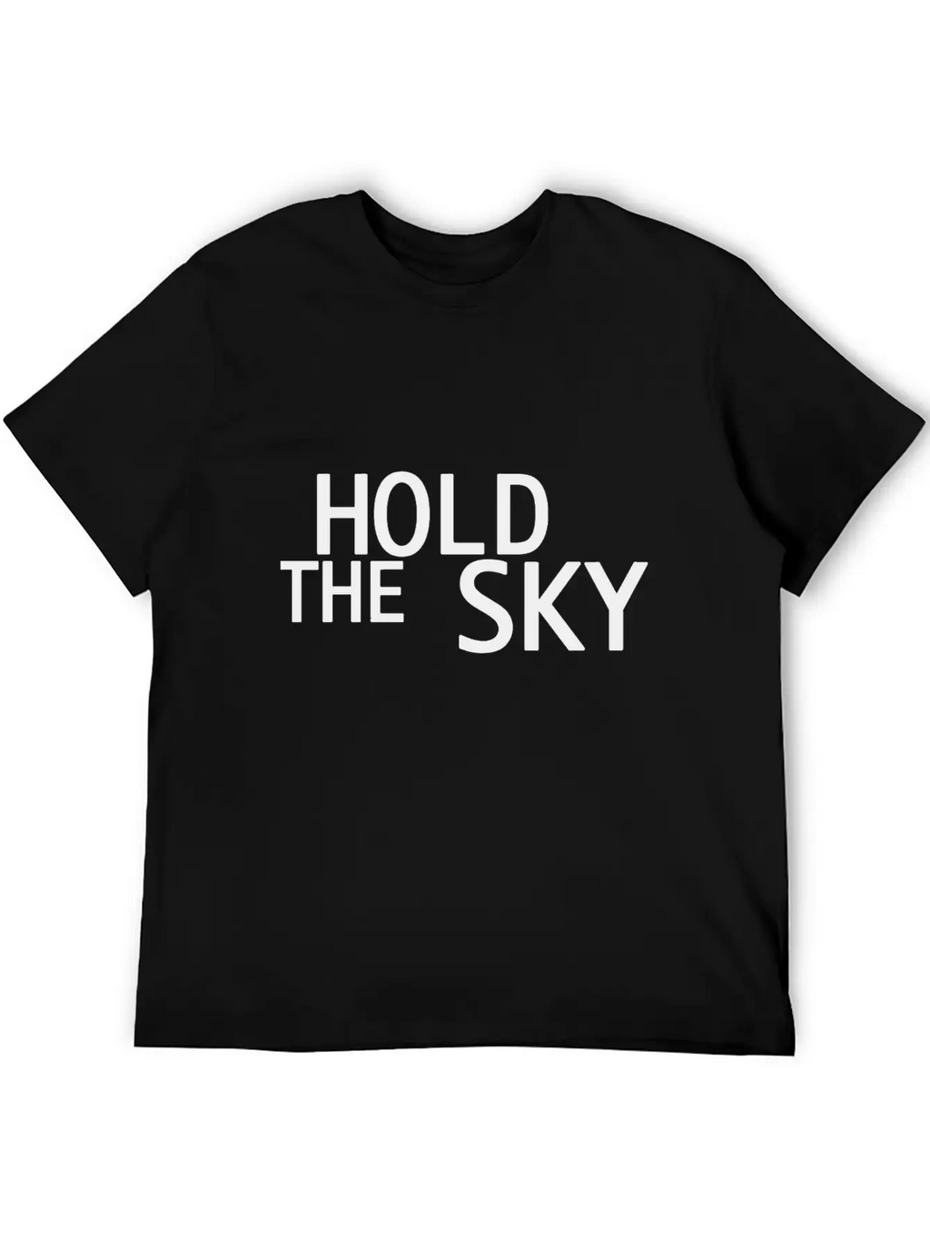 Hold The Sky Funny Unisex Short Sleeve Soft Cotton T-Shirt – Casual Everyday Wear
