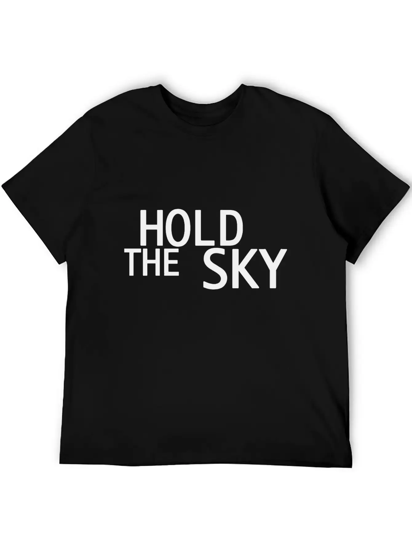 Hold The Sky Funny Unisex Short Sleeve Soft Cotton T-Shirt – Casual Everyday Wear