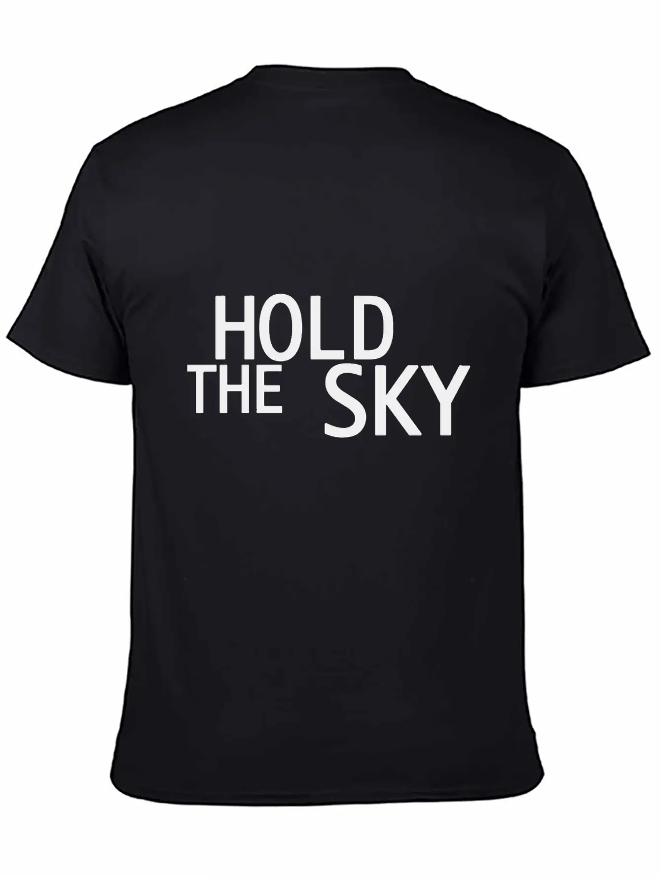 Hold The Sky Funny Unisex Short Sleeve Soft Cotton T-Shirt – Casual Everyday Wear