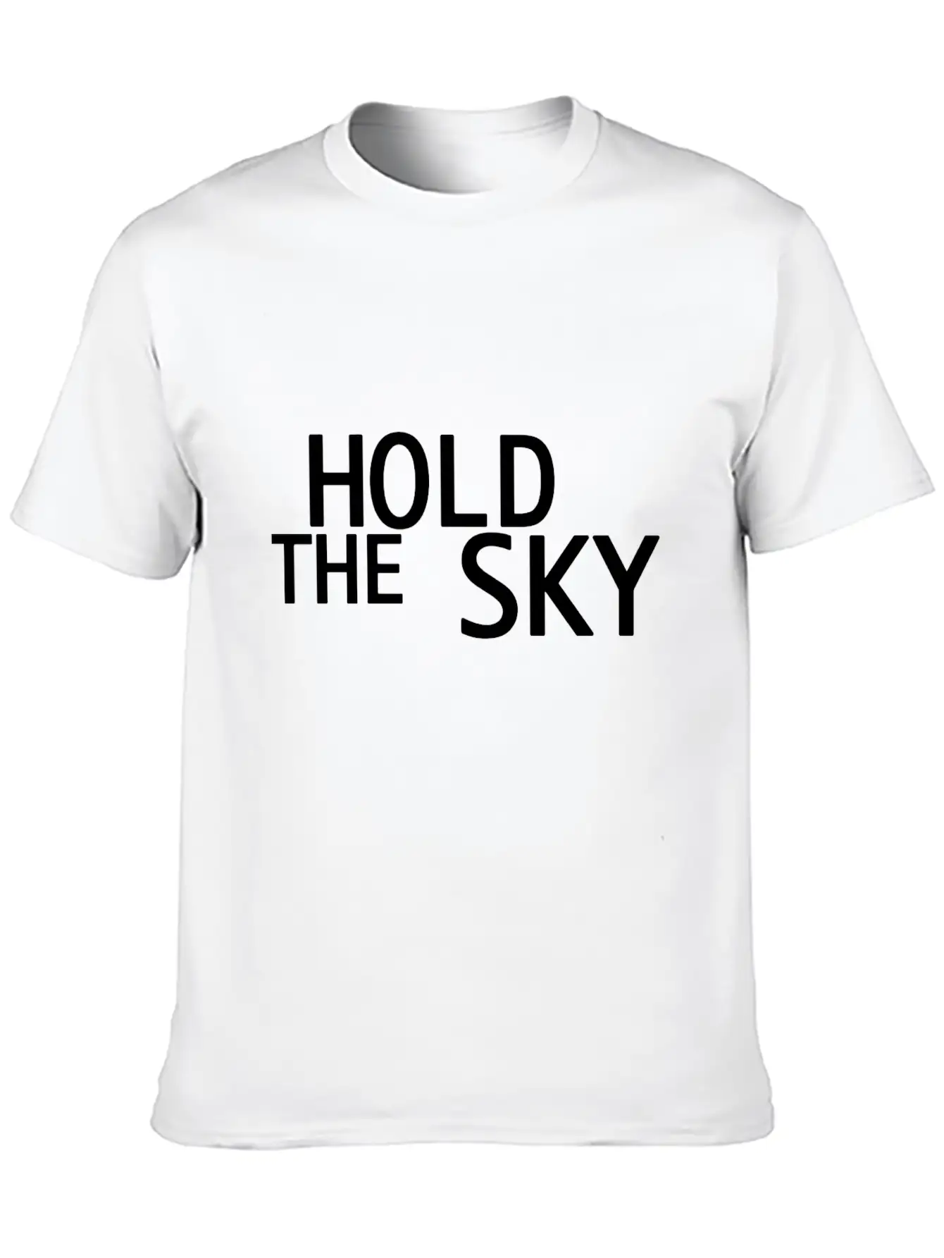 Hold The Sky Funny Unisex Short Sleeve Soft Cotton T-Shirt – Casual Everyday Wear