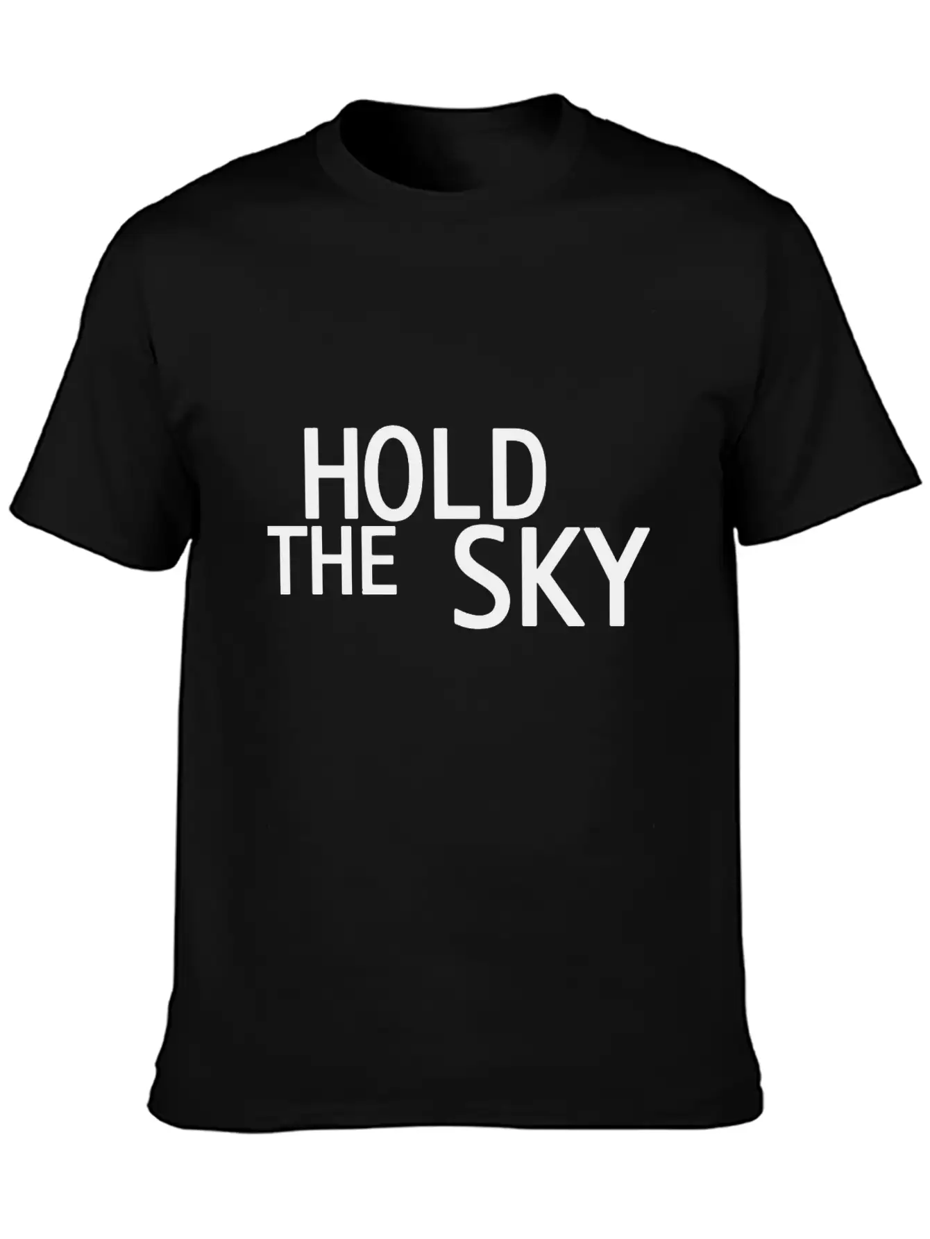 Hold The Sky Funny Unisex Short Sleeve Soft Cotton T-Shirt – Casual Everyday Wear
