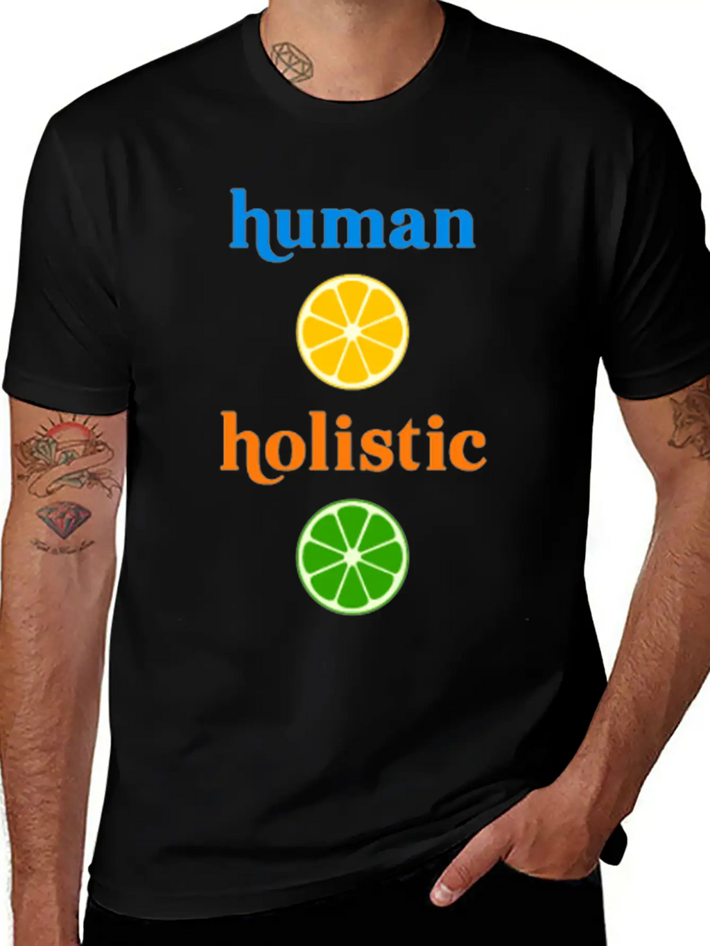 Holistic Human Herbivore Healthy Humane Unisex Short Sleeve Soft Cotton T-Shirt – Casual Everyday Wear