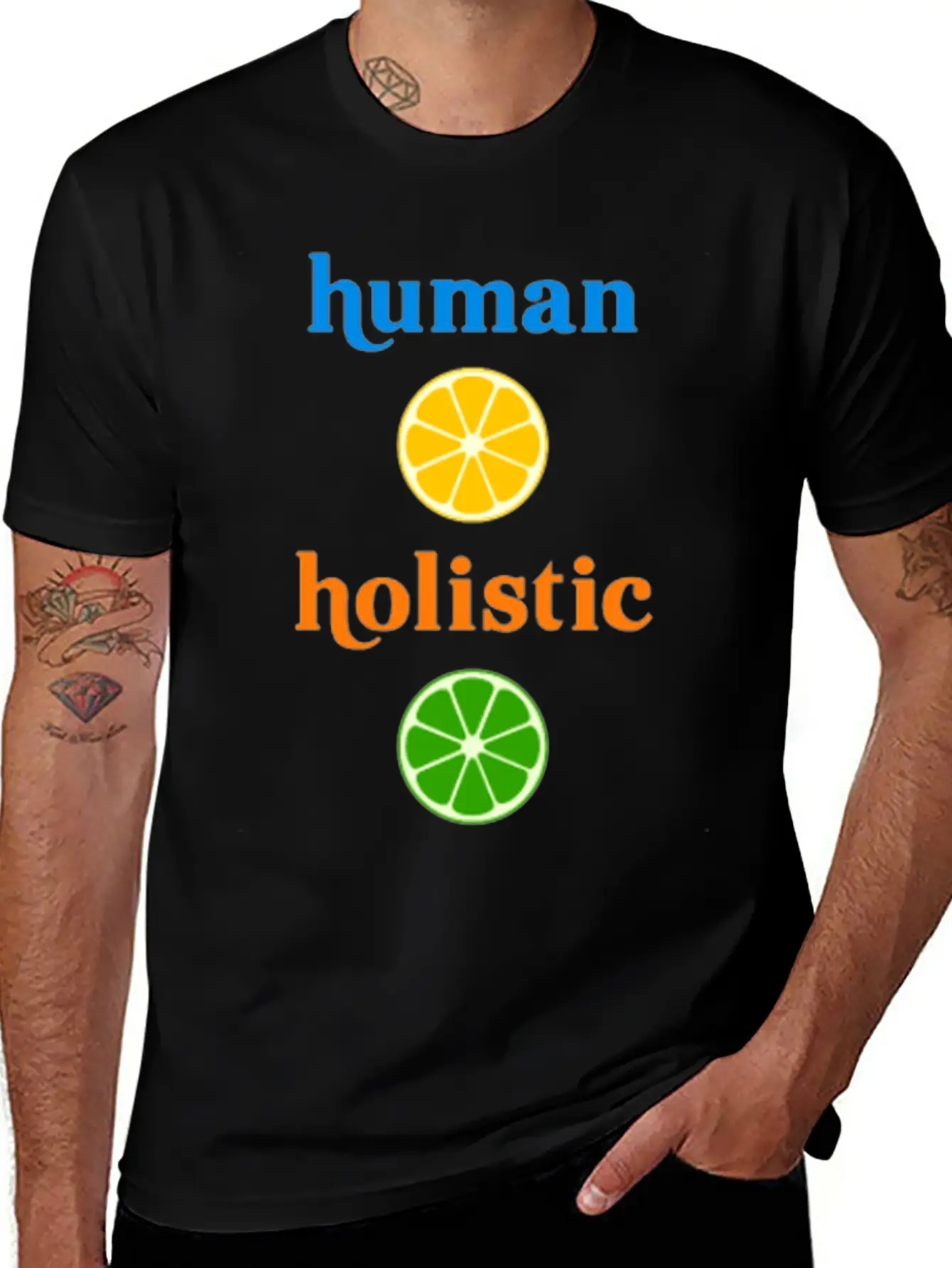 Holistic Human Herbivore Healthy Humane Unisex Short Sleeve Soft Cotton T-Shirt – Casual Everyday Wear