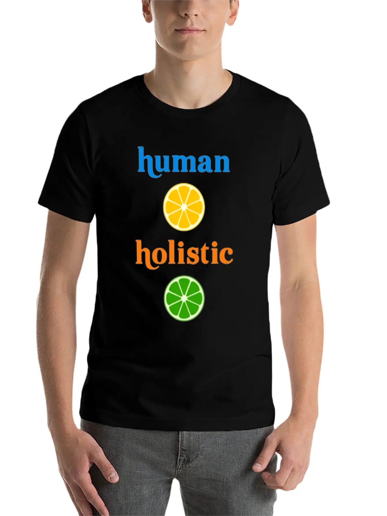 Holistic Human Herbivore Healthy Humane Unisex Short Sleeve Soft Cotton T-Shirt – Casual Everyday Wear