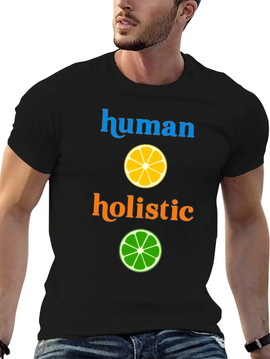 Holistic Human Herbivore Healthy Humane Unisex Short Sleeve Soft Cotton T-Shirt – Casual Everyday Wear