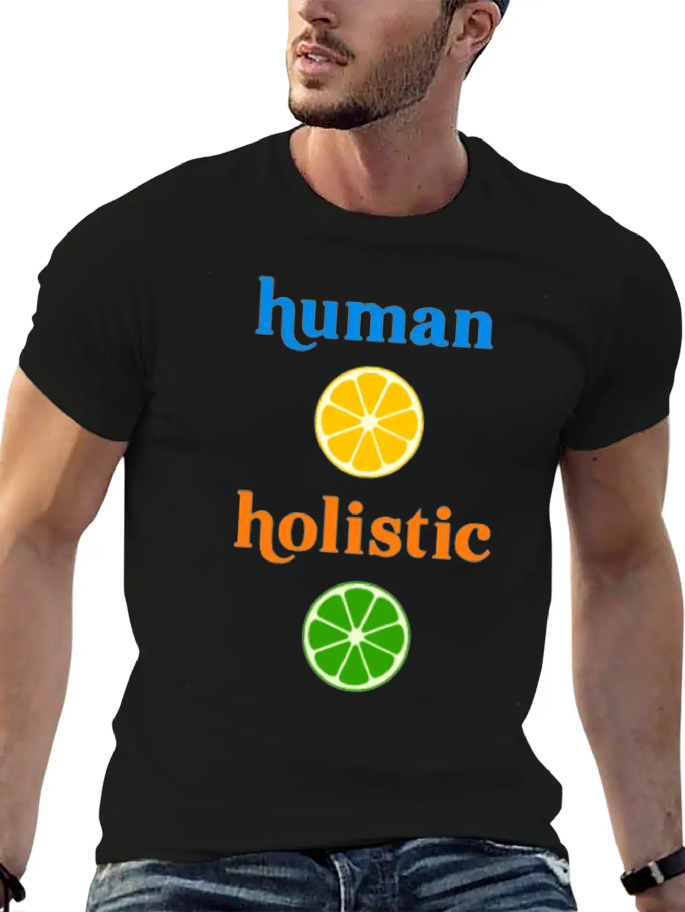 Holistic Human Herbivore Healthy Humane Unisex Short Sleeve Soft Cotton T-Shirt – Casual Everyday Wear