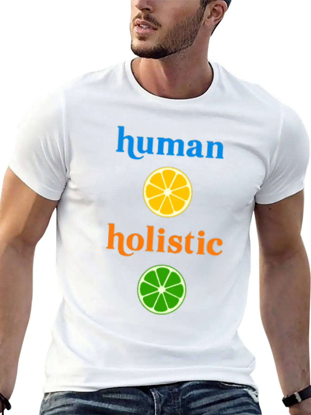 Holistic Human Herbivore Healthy Humane Unisex Short Sleeve Soft Cotton T-Shirt – Casual Everyday Wear