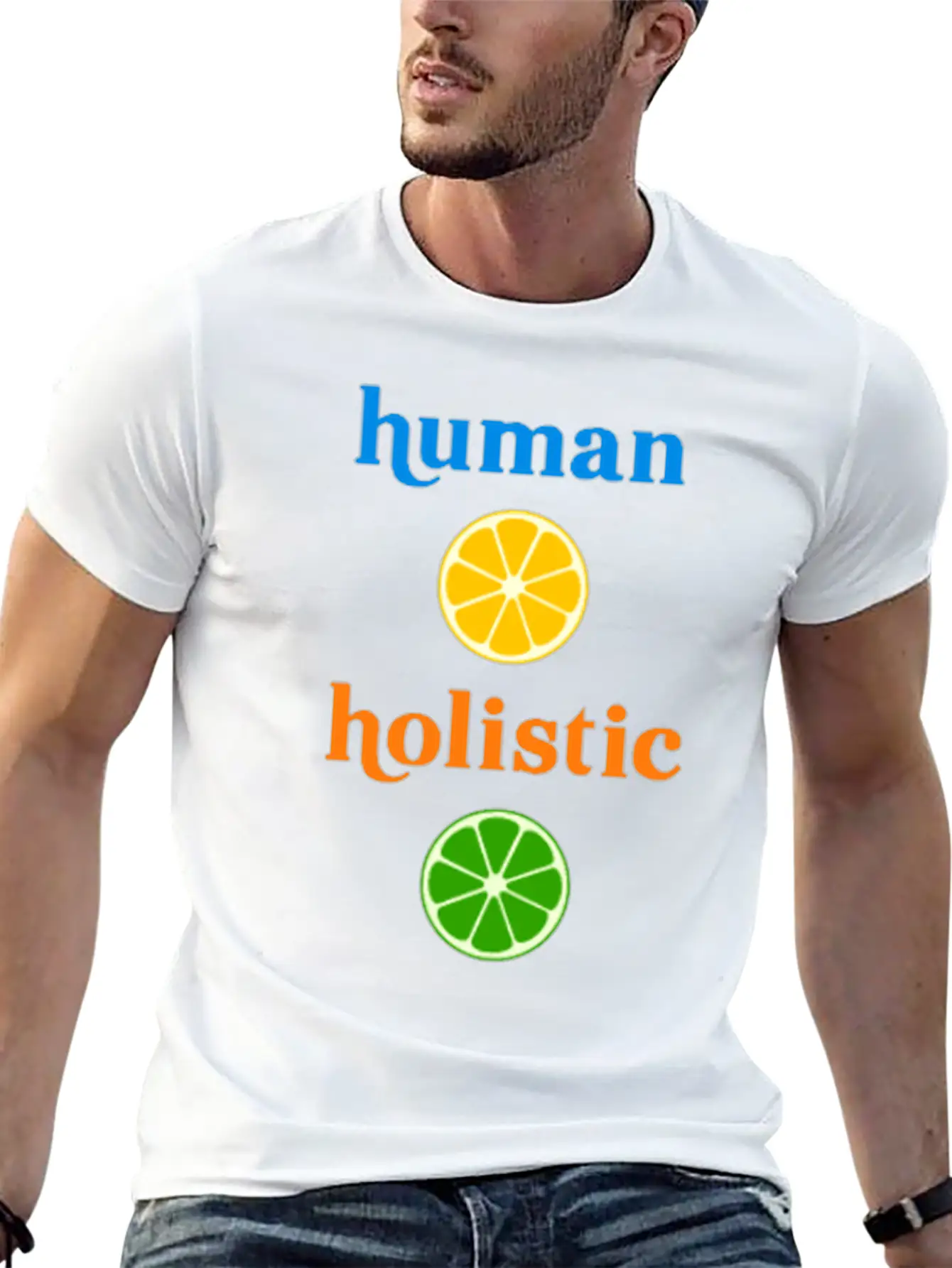 Holistic Human Herbivore Healthy Humane Unisex Short Sleeve Soft Cotton T-Shirt – Casual Everyday Wear