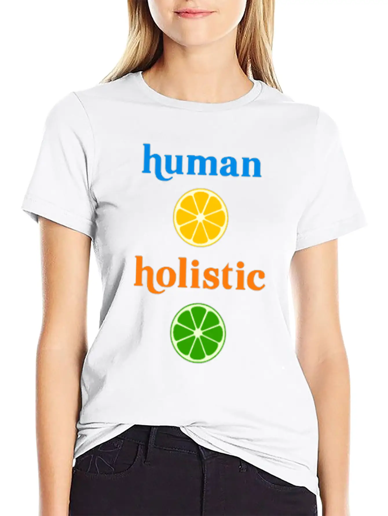Holistic Human Herbivore Healthy Humane Unisex Short Sleeve Soft Cotton T-Shirt – Casual Everyday Wear