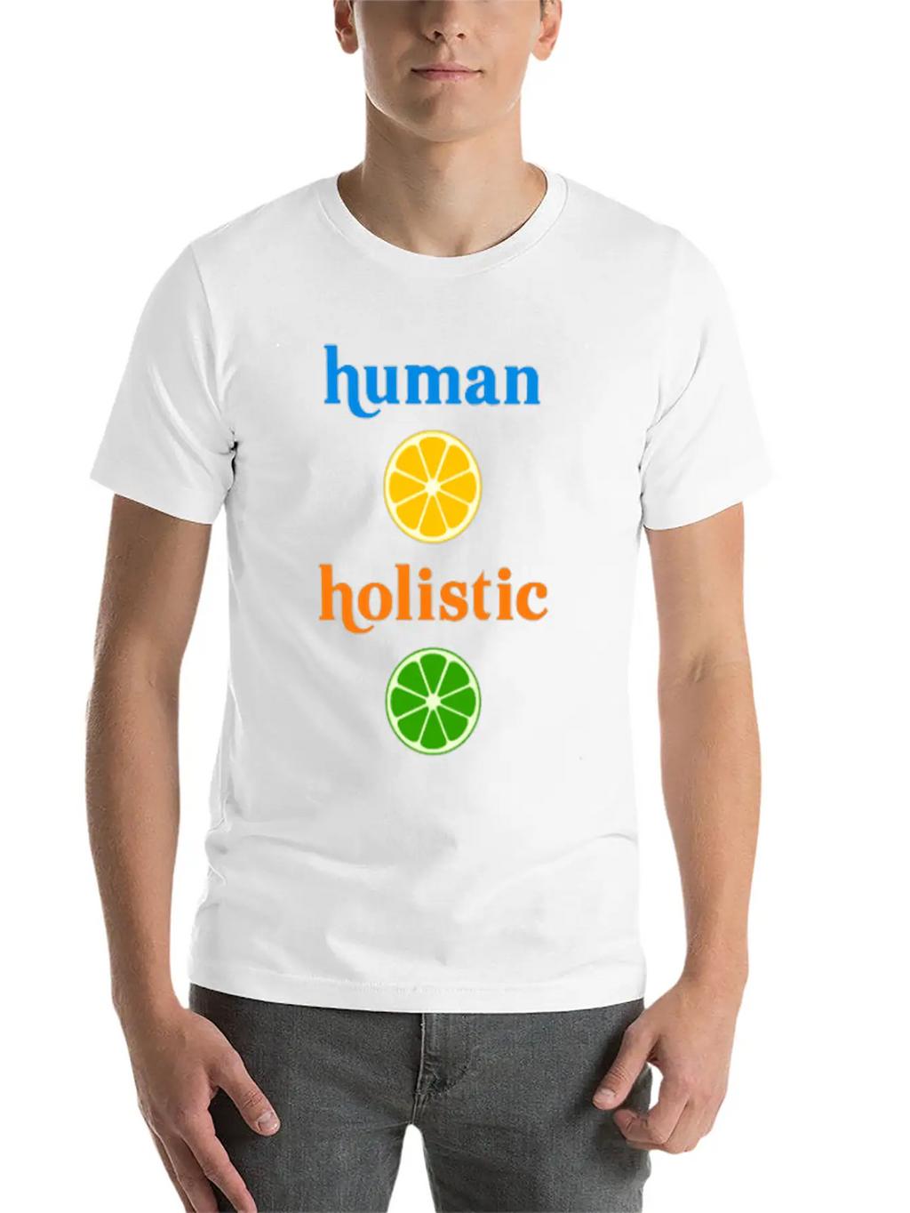 Holistic Human Herbivore Healthy Humane Unisex Short Sleeve Soft Cotton T-Shirt – Casual Everyday Wear