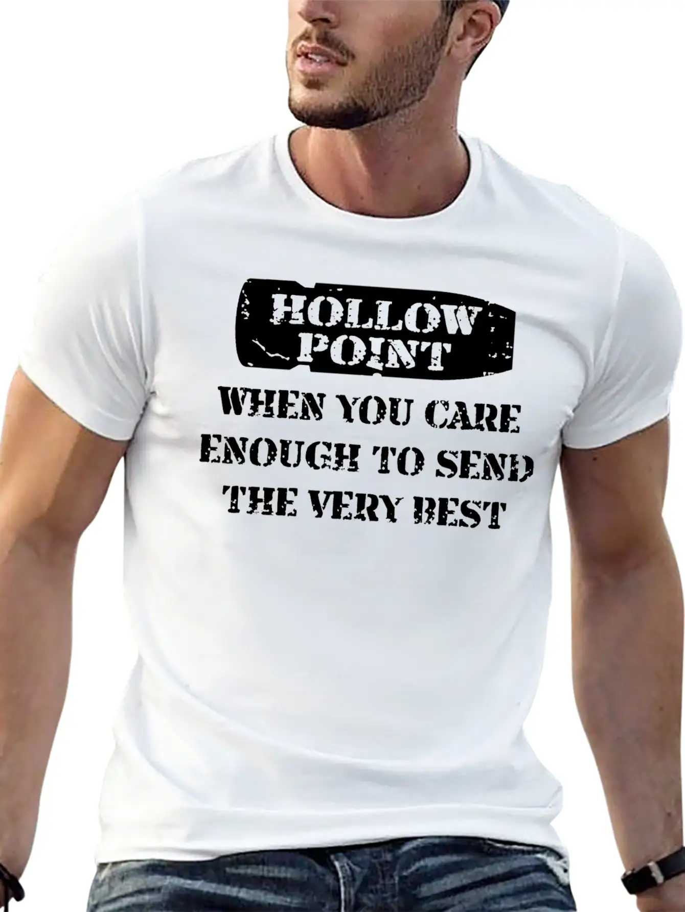Hollow Point Unisex Casual T-Shirt – Clean Design For Daily Comfort