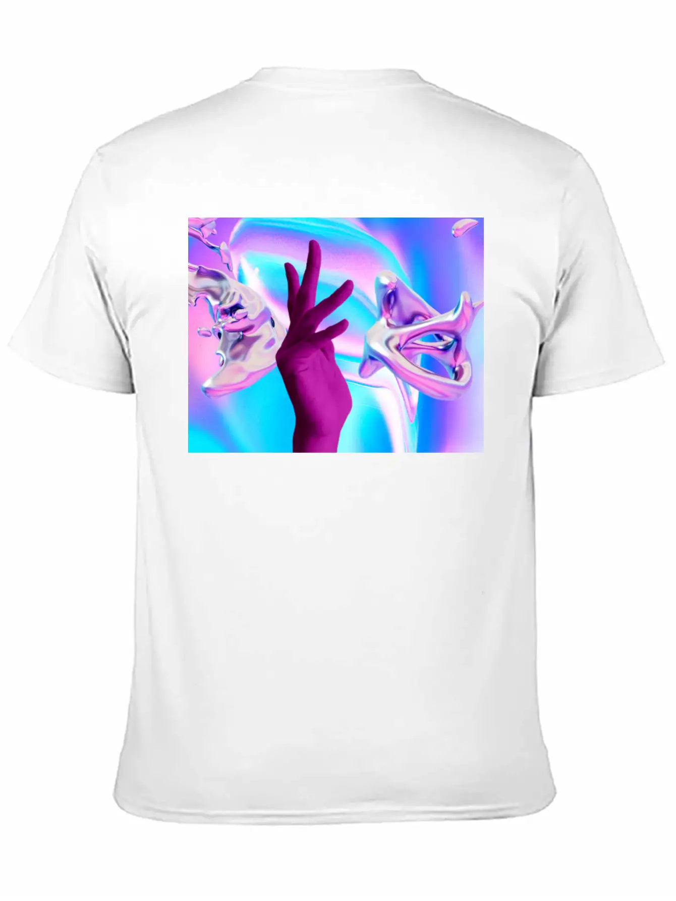 Holographic Mystical Aesthetic Hand Casual Graphic T-Shirt – Simple And Comfortable Daily Wear