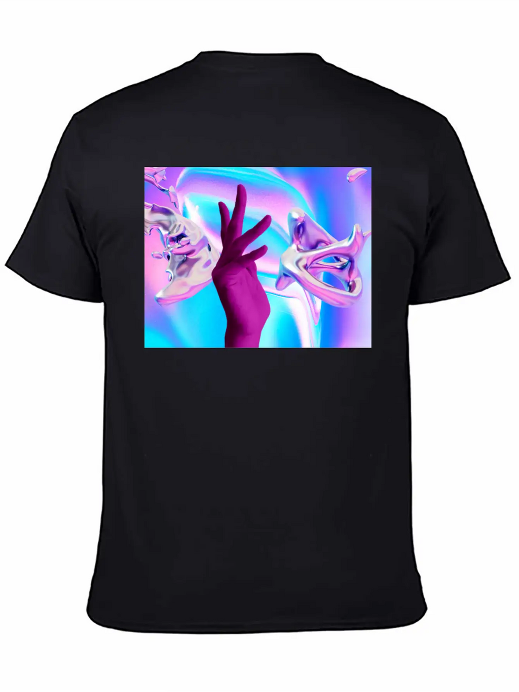 Holographic Mystical Aesthetic Hand Casual Graphic T-Shirt – Simple And Comfortable Daily Wear